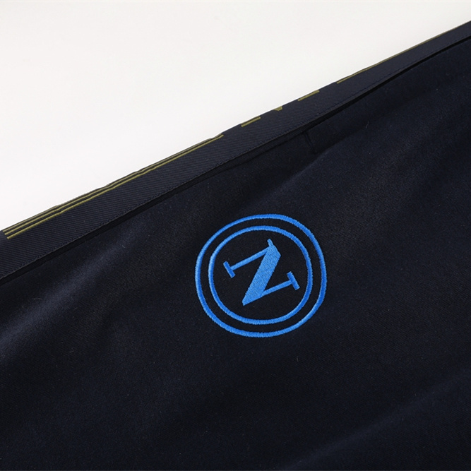 SIUjerseys-Napoli 24-25 Hooded Jacket Training Tracksuit - Army Green Top and Deep Blue Pants