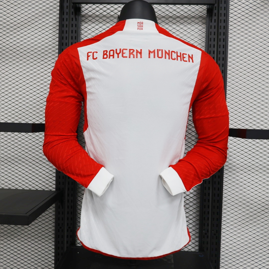 Bayern Munich 23-24 Home Long Sleeve Jersey - Player Version:football jersey mysite: unitedjerseyfootball 邓江浪:football