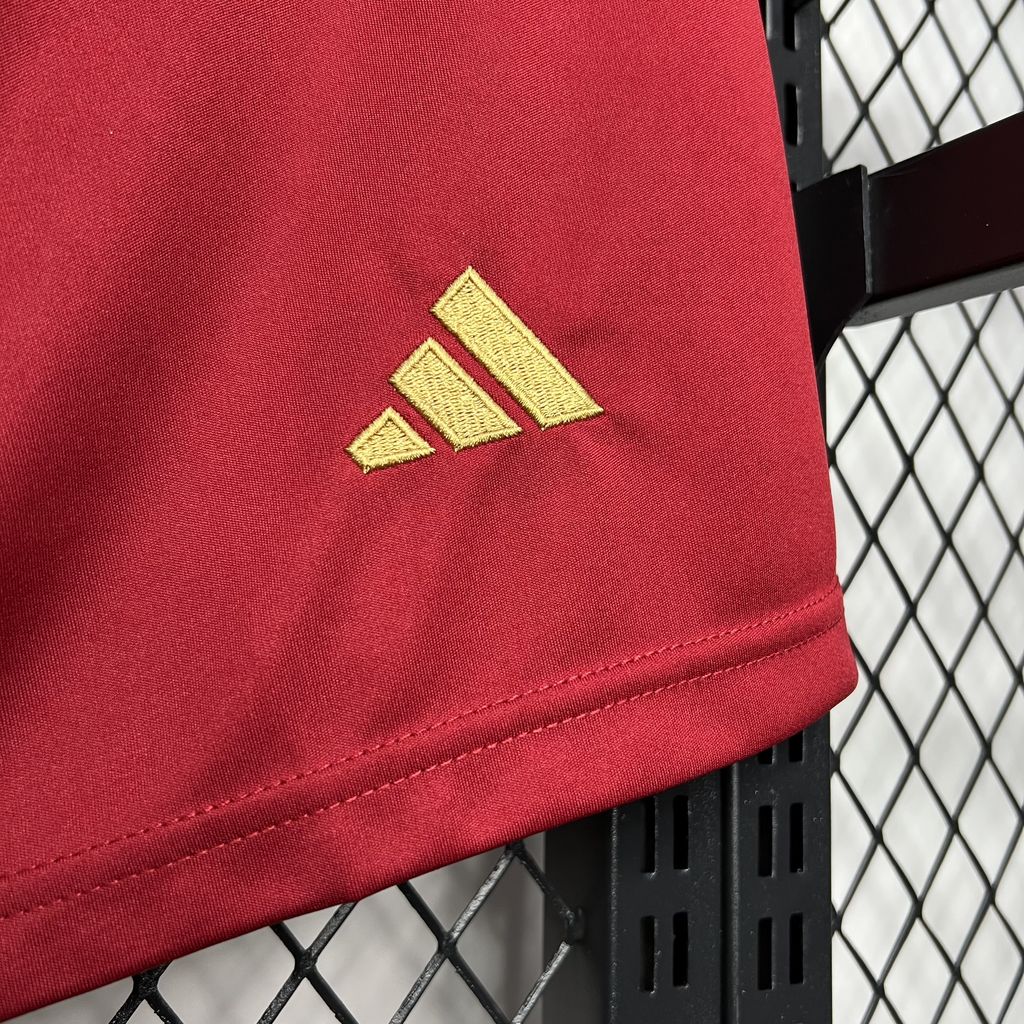 JerseysGala.com | AS Roma 24-25 Home Stadium Shorts - Fans Version -Customize Name, Number and Patch | Worldwide Shipping