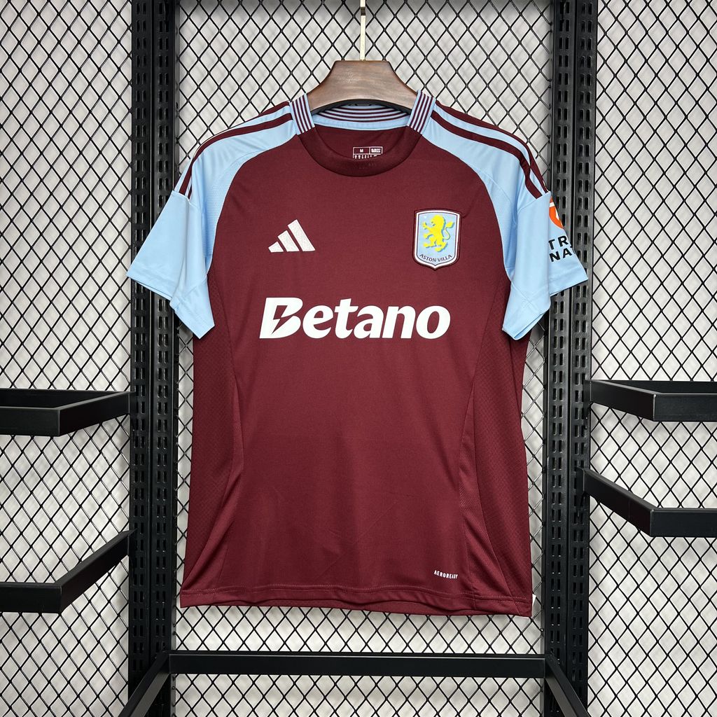 JerseysGala.com | Aston Villa 24-25 Home Stadium Jersey - Fans Version -Customize Name, Number and Patch | Worldwide Shipping