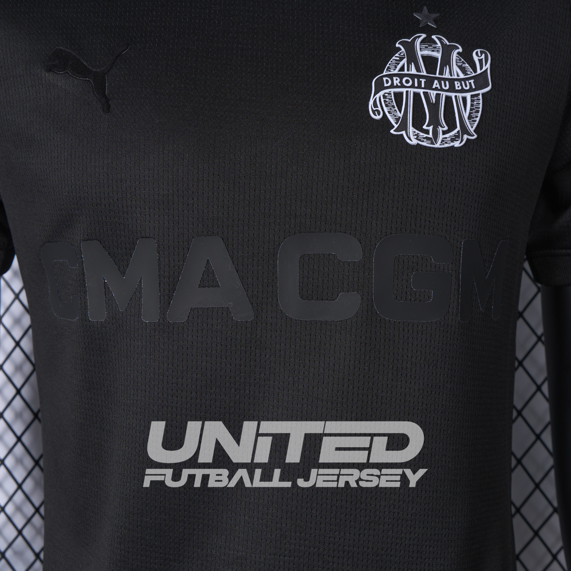 unitedfutballjersey-Marseille 24-25 125th Anniversary Black Jersey - Player Version