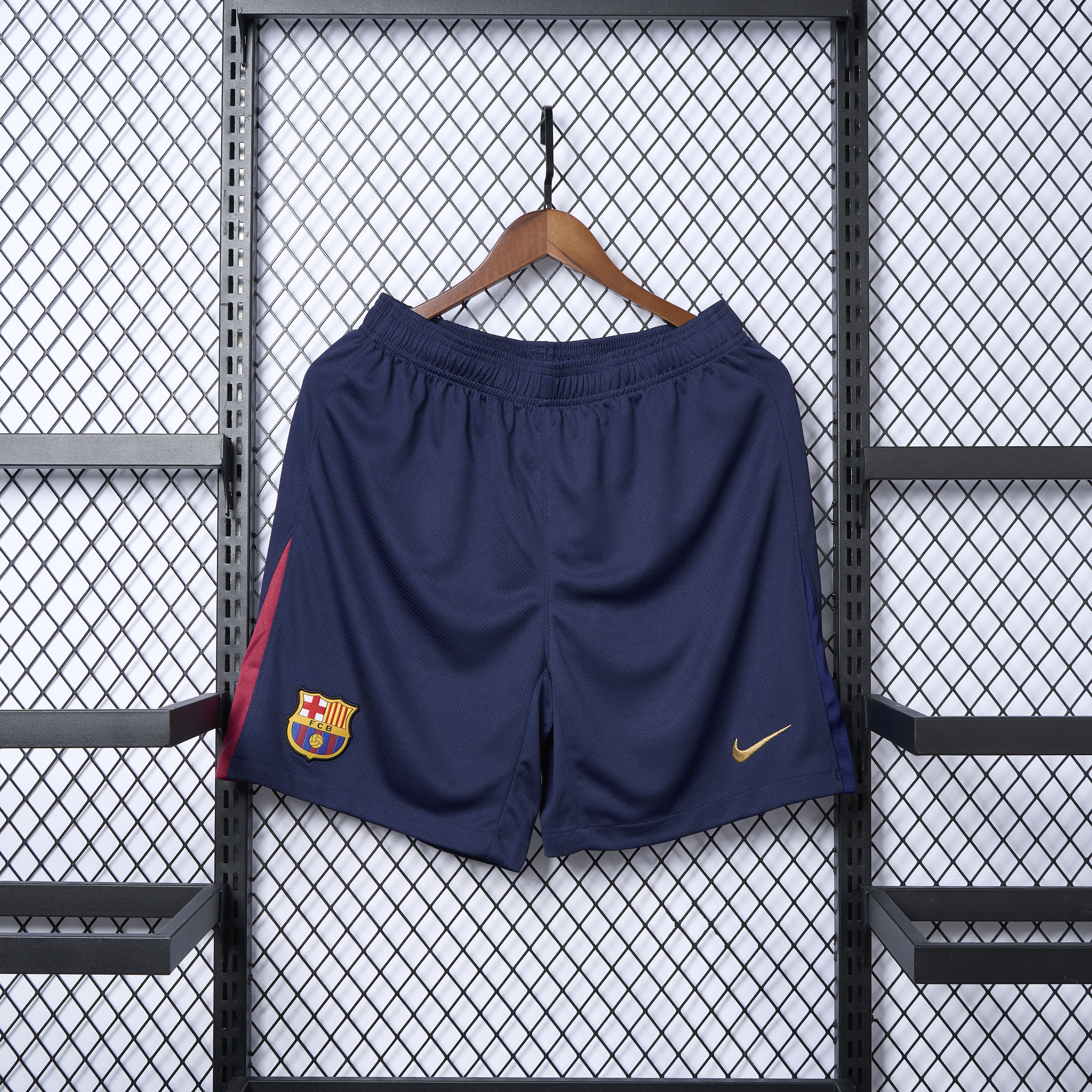 unitedfutballjersey-Barcelona 24-25 Home Shorts - Fans Version