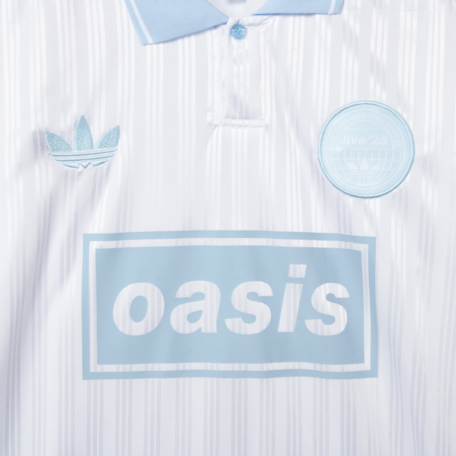 SIUjerseys-Bohemian 25-26 Oasis Originals Tour White And Sky Blue Jersey With Number 25 - Fans Version