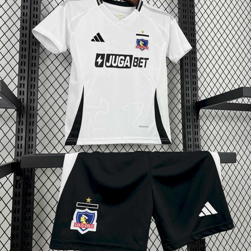 JerseysGala.com | Colo Colo 2025 Home Kids Kit -Customize Name, Number and Patch | Worldwide Shipping