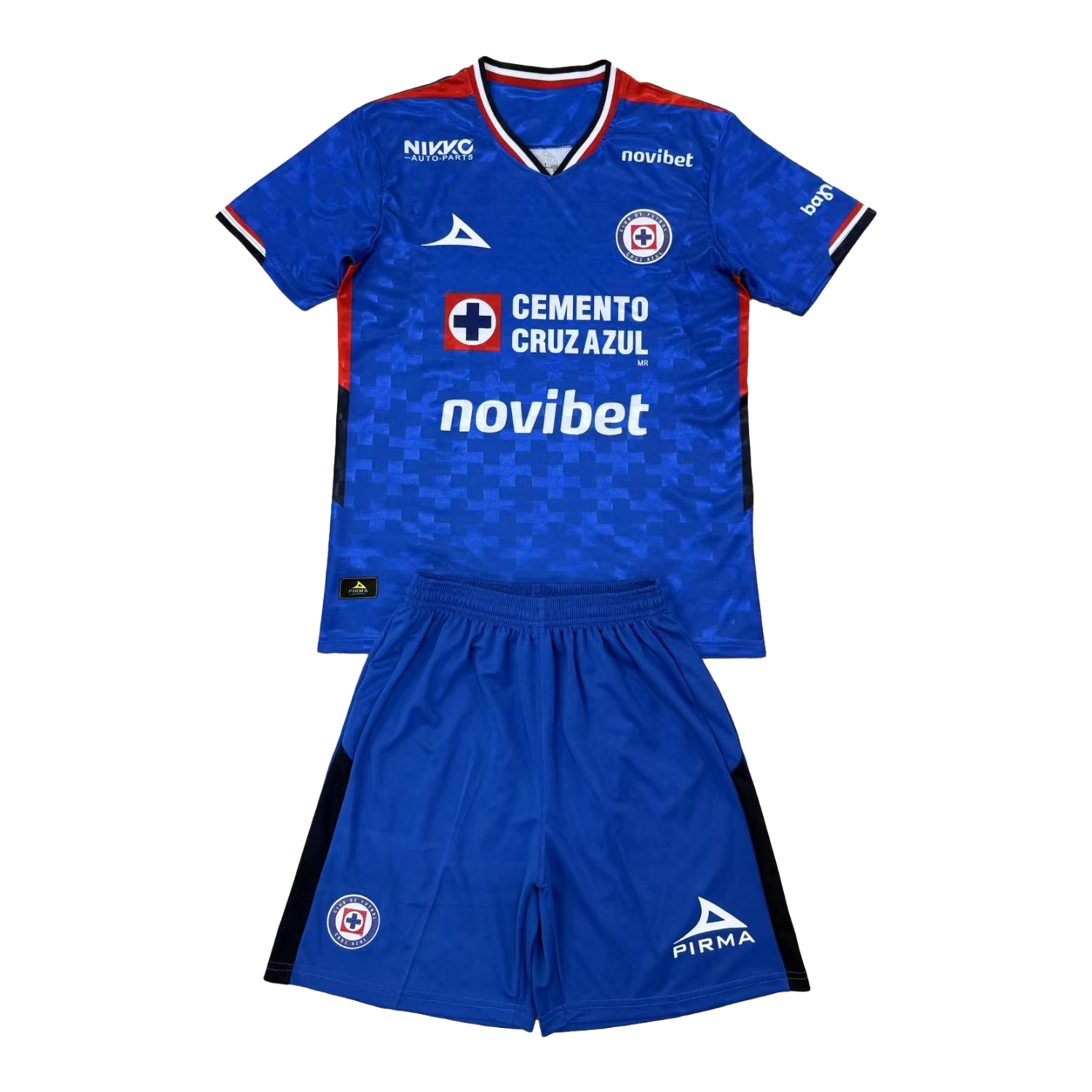 foot-Cruz Azul 25-26 Home Blue Men's Adult Jersey Set - Fans Version