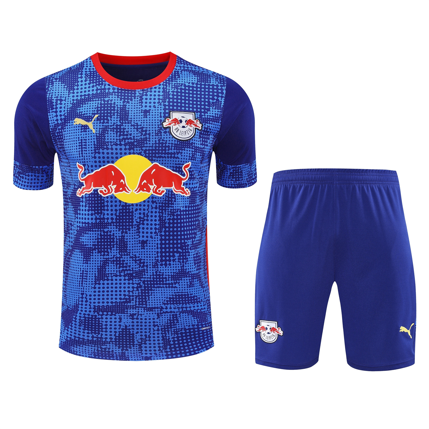 GlobeJersey-RB Leipzig 25-26 Short-Sleeve Training Set - Blue Top & Blue Shorts