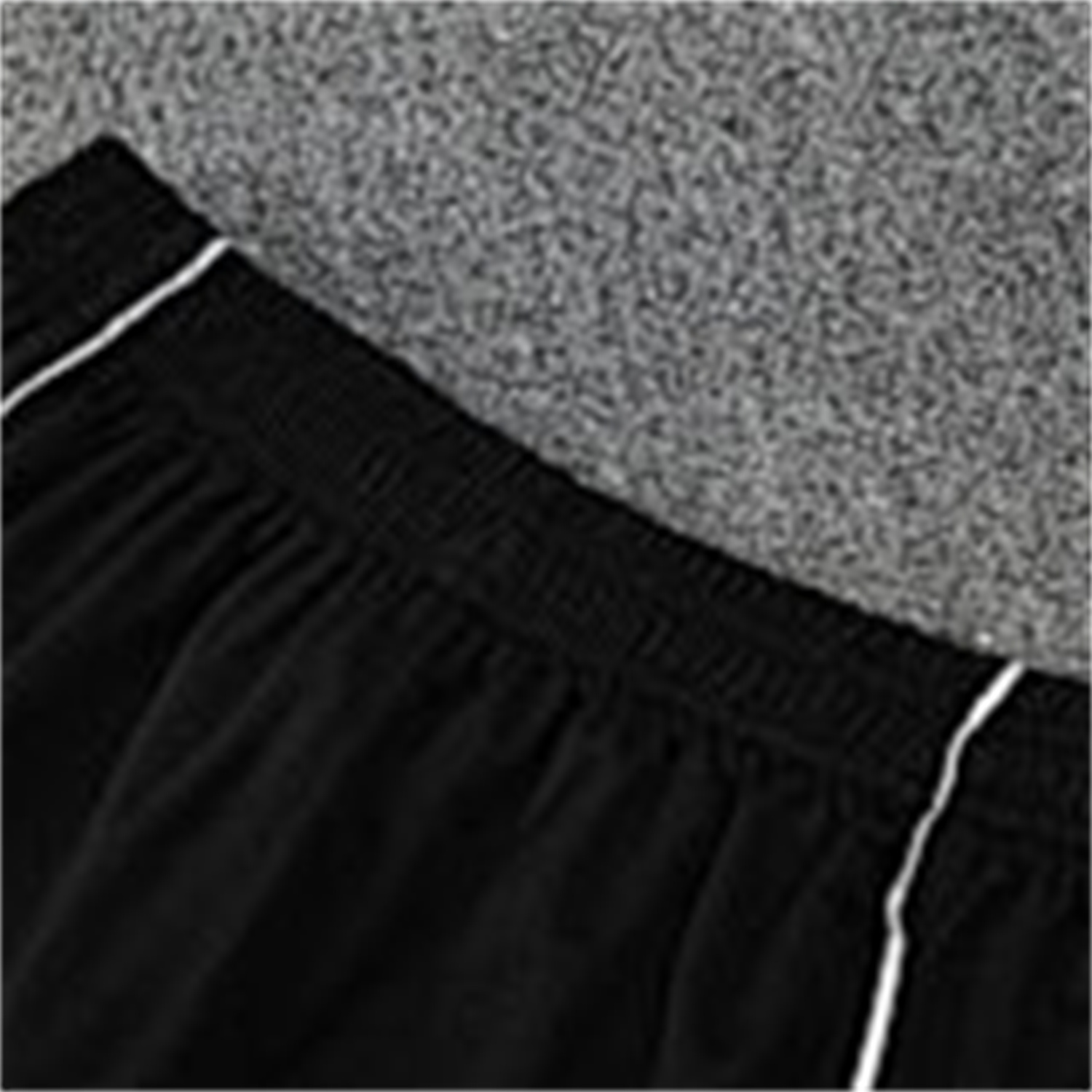 foot-INT M.A.M 25-26 Short-Sleeve Training Set - Light Grey Stripes Black Top & Black Shorts