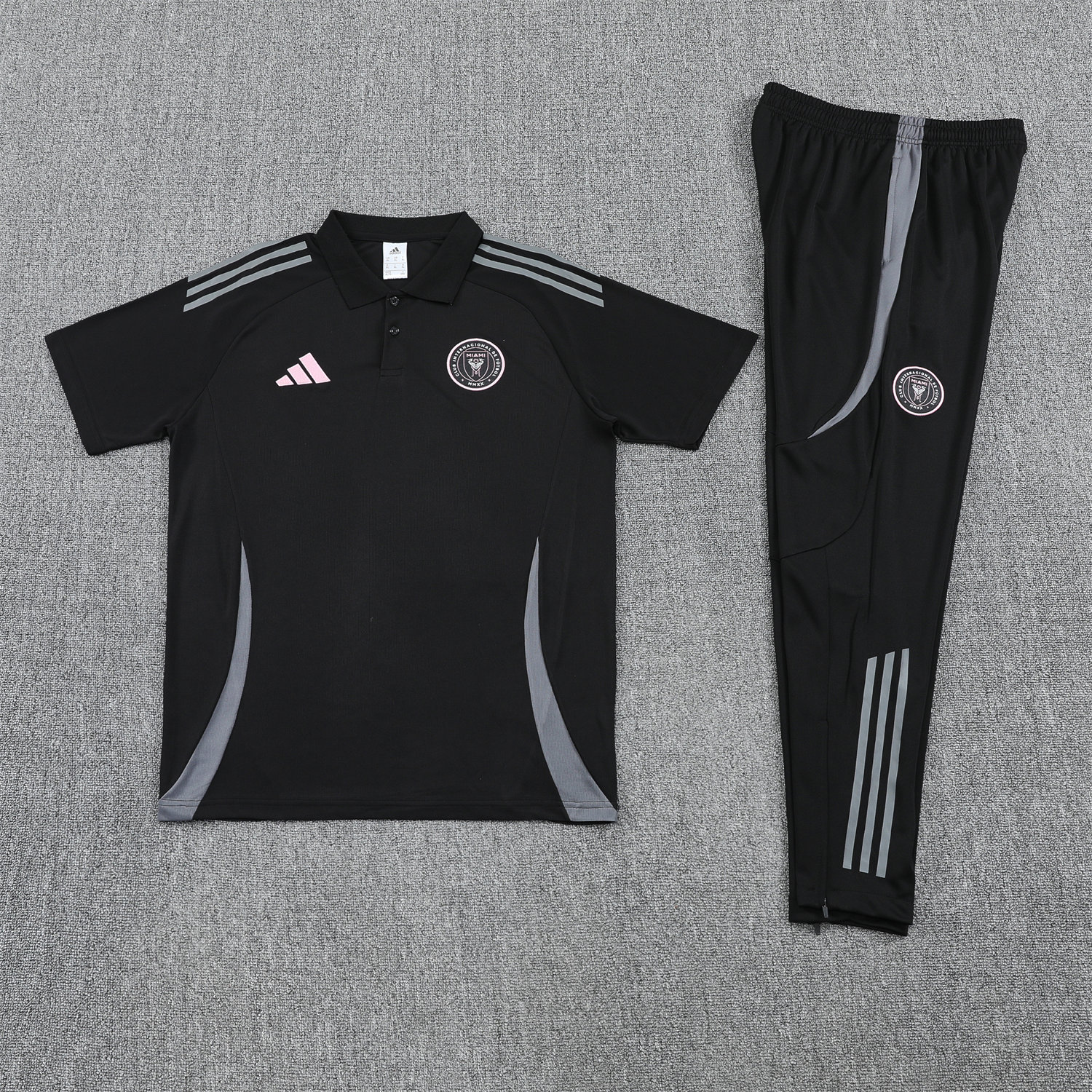 ManixJersey.com | INT M.A.M 25-26 POLO Short-Sleeve Training Set - Black Top and Pants -Customize Name, Number and Patch | Worldwide Shipping