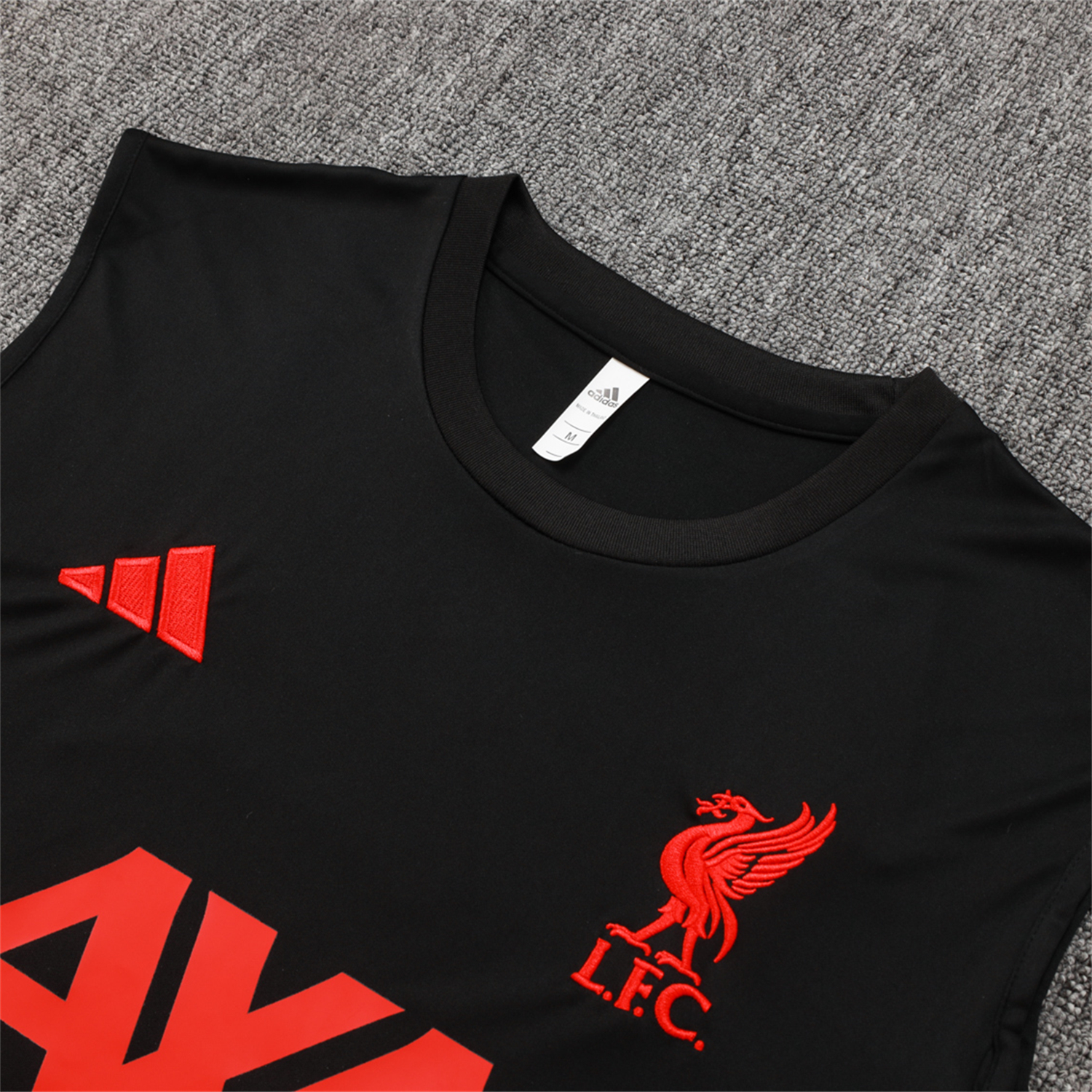 foot-Liver.pool 25-26 Vest Training Set - Black Vest & Black Shorts