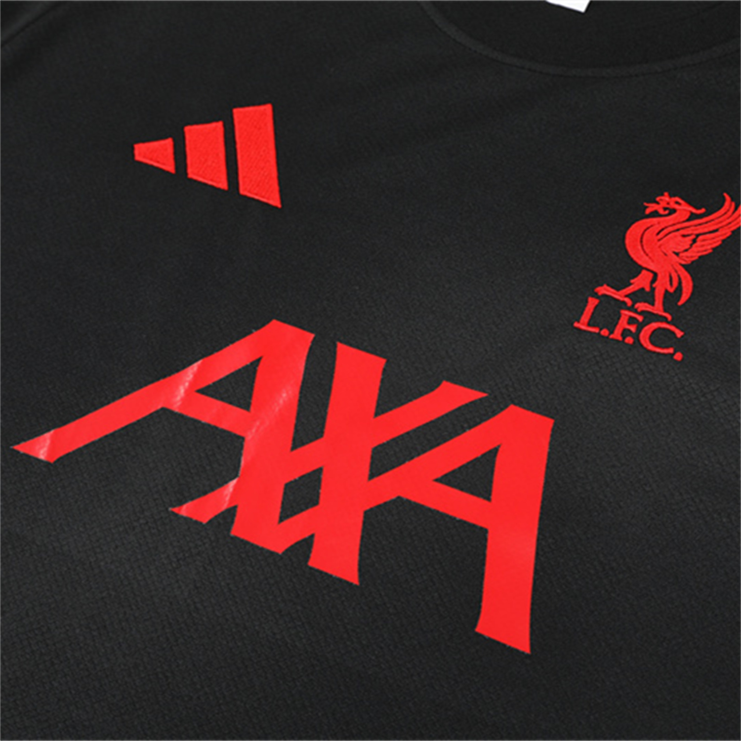 foot-Liver.pool 25-26 Short-Sleeve Training Set - Black Top & Black Shorts