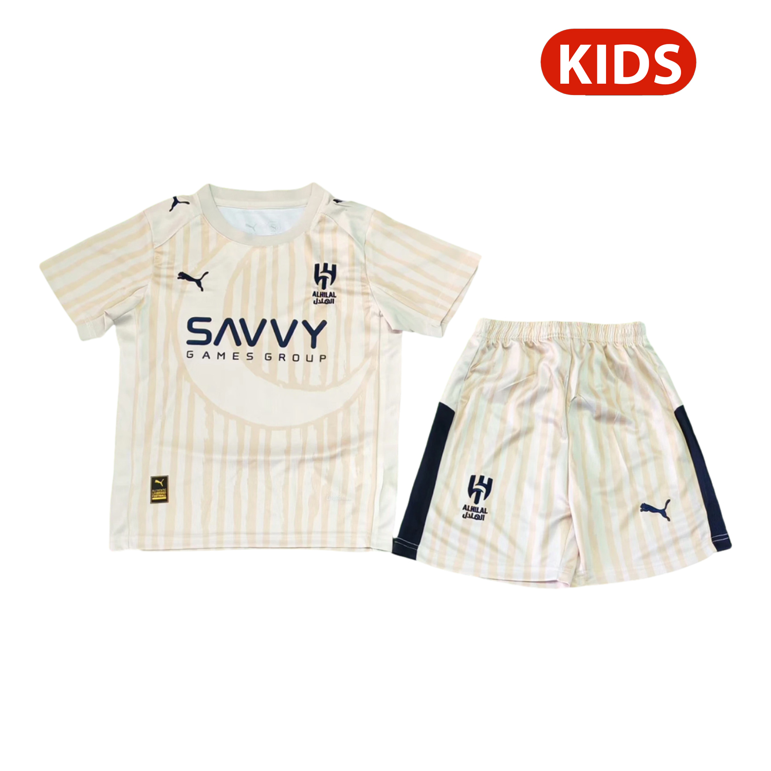 foot-Al Hilal Riyadh Crescent 25-26 Club World Cup Away Kids Kit