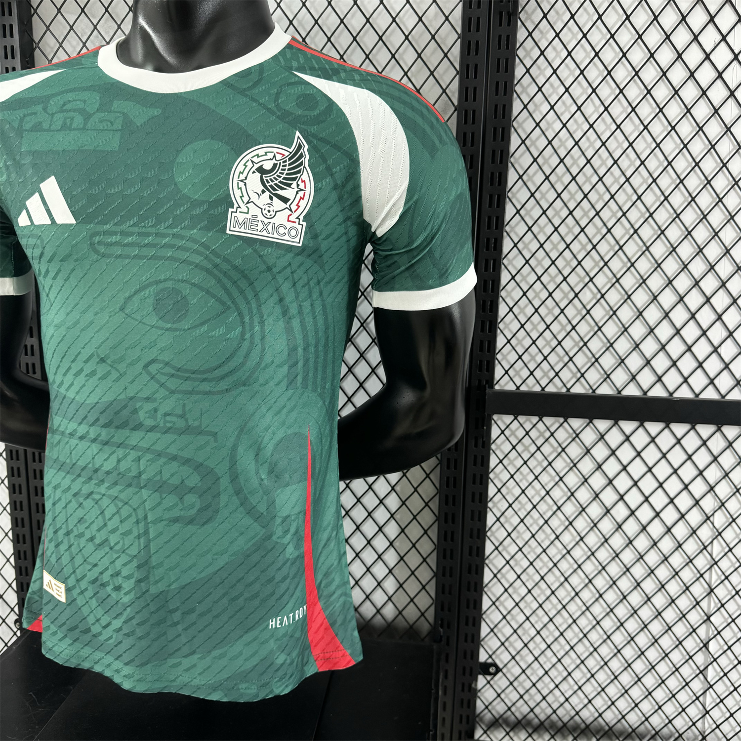 foot-Mexico 25-26 Green Human Face Shaped Pattern Special Jersey - Player Version