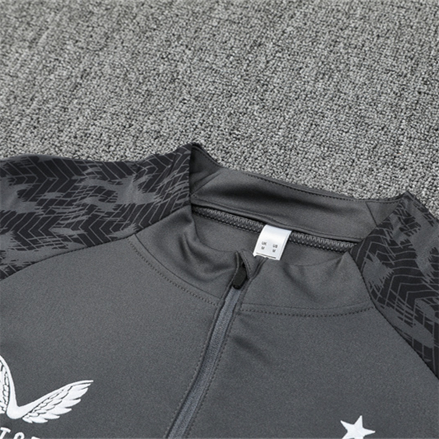 foot-Feyenoord 25-26 Kids Long Sleeve Training Set - Dark Gray Top & Dark Gray Pants