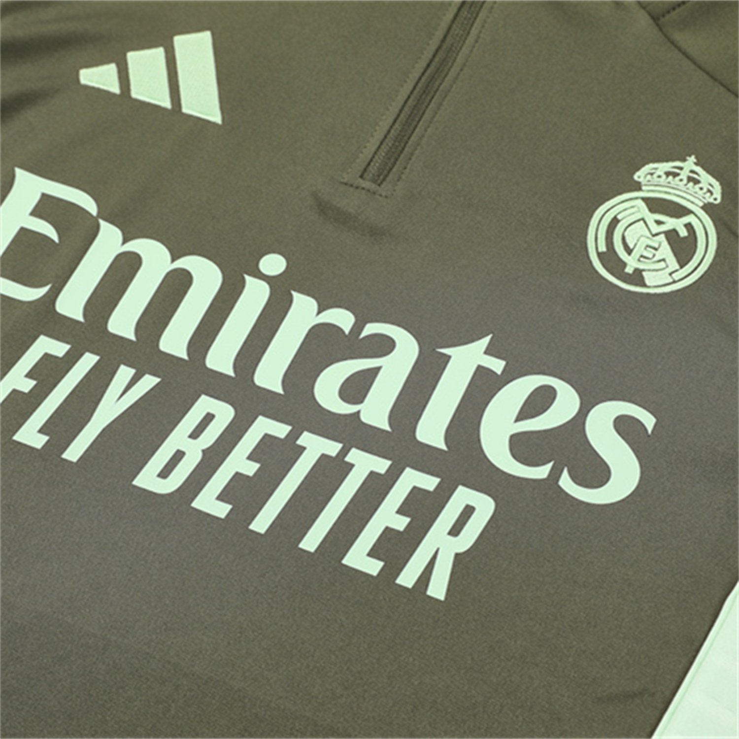 foot-Real Madrid 25-26 Long Sleeve Training Set - Army Green Top & Pants