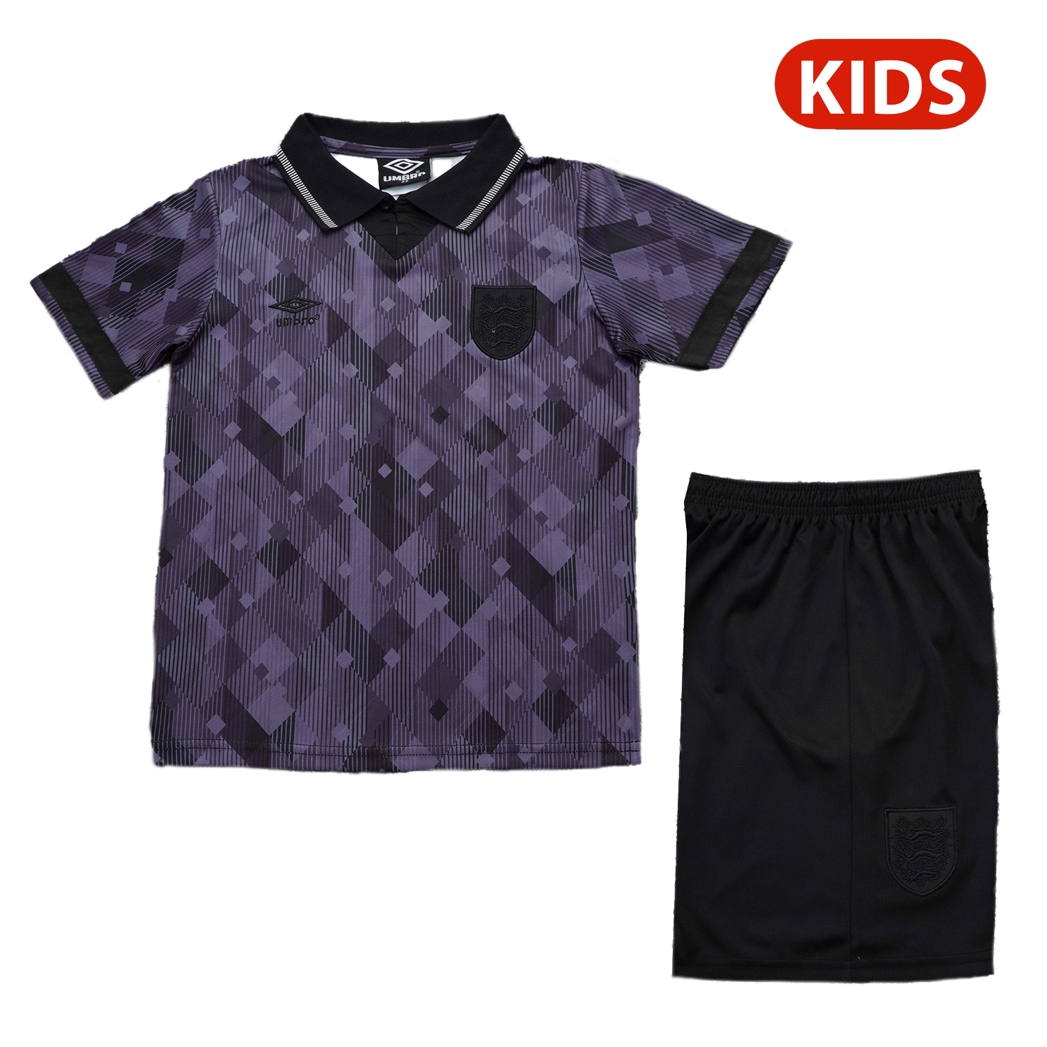 foot-Retro England 1990 Black Special Kids Kit