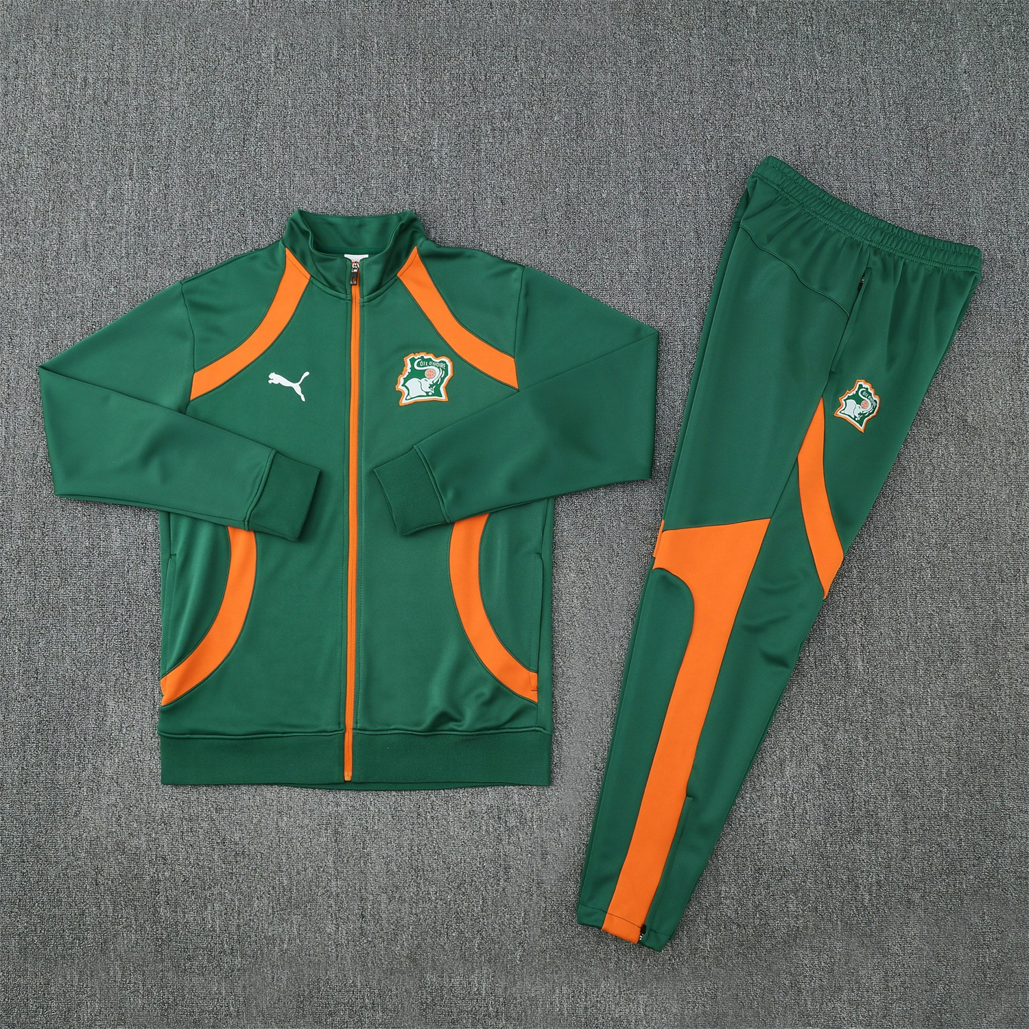 foot-Côte d'Ivoire 25-26 Jacket Training Tracksuit - Green Jackets & Pants