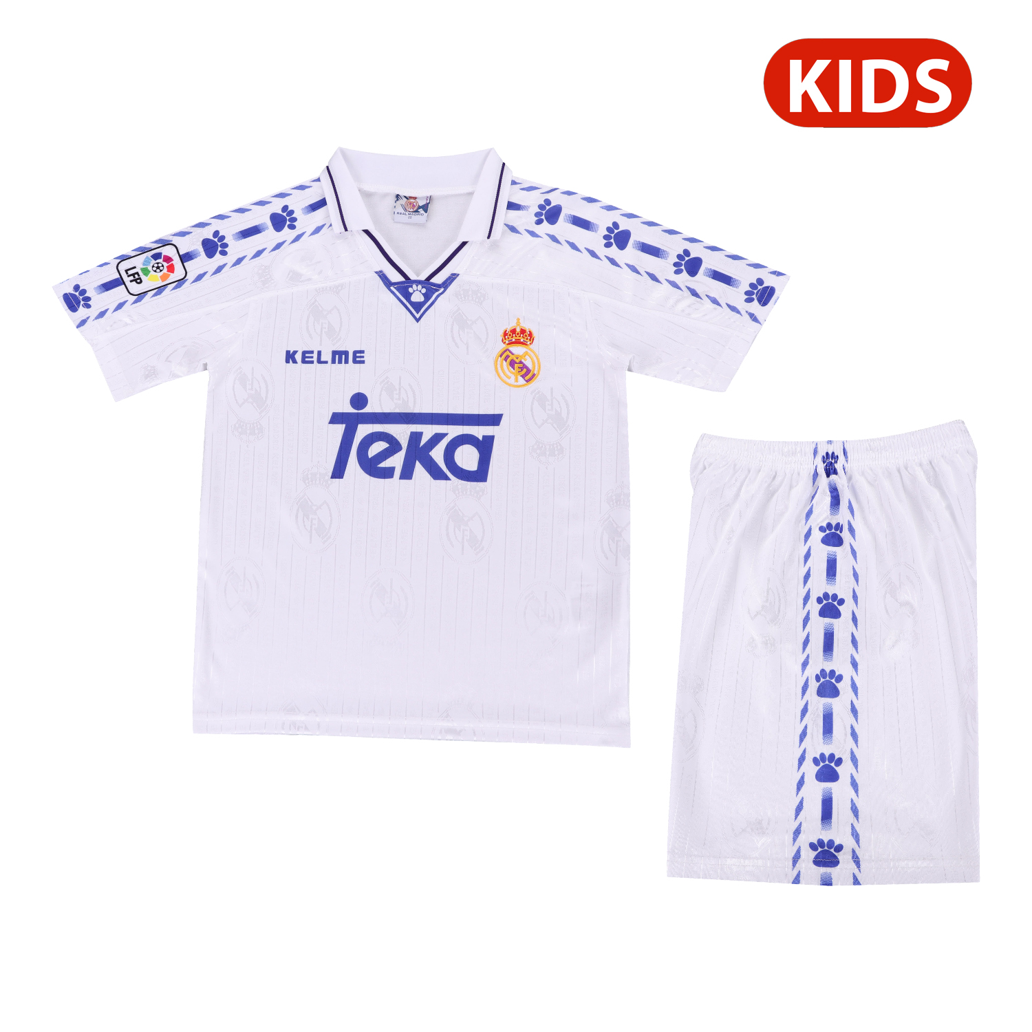 foot-Retro Real Madrid 96-97 Home Kids Kit