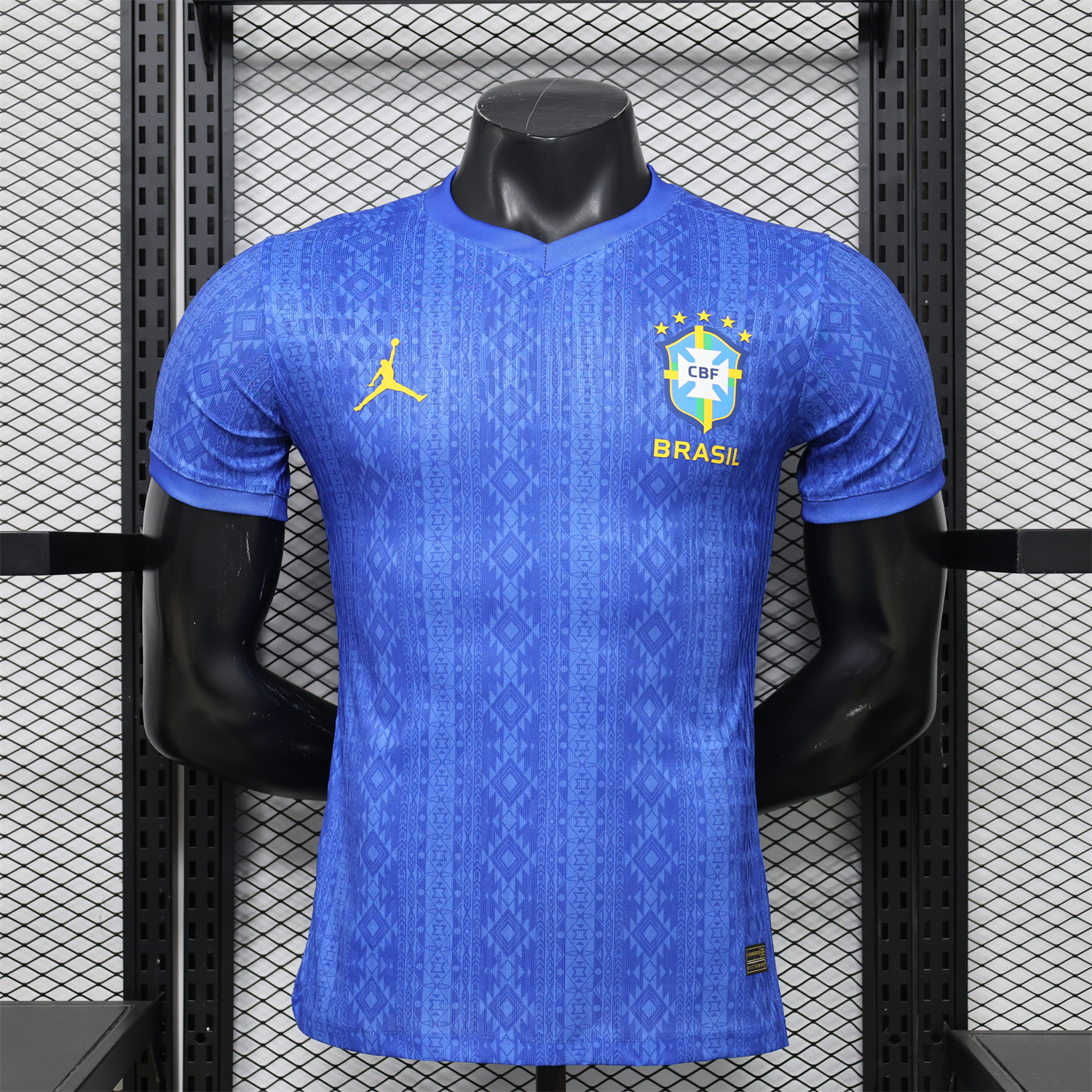 Funinjersey-Brazil 2026 Diamond Texture Blue Special Jersey - Player Version