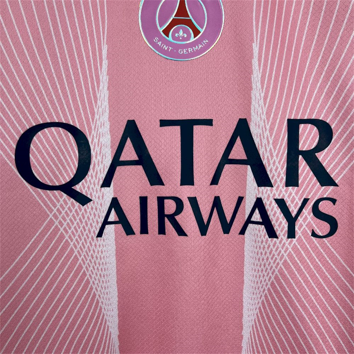 foot-Paris Saint-Germain PSG 25-26 T90 White Lines Pink Gradient Special Jersey - Fans Version