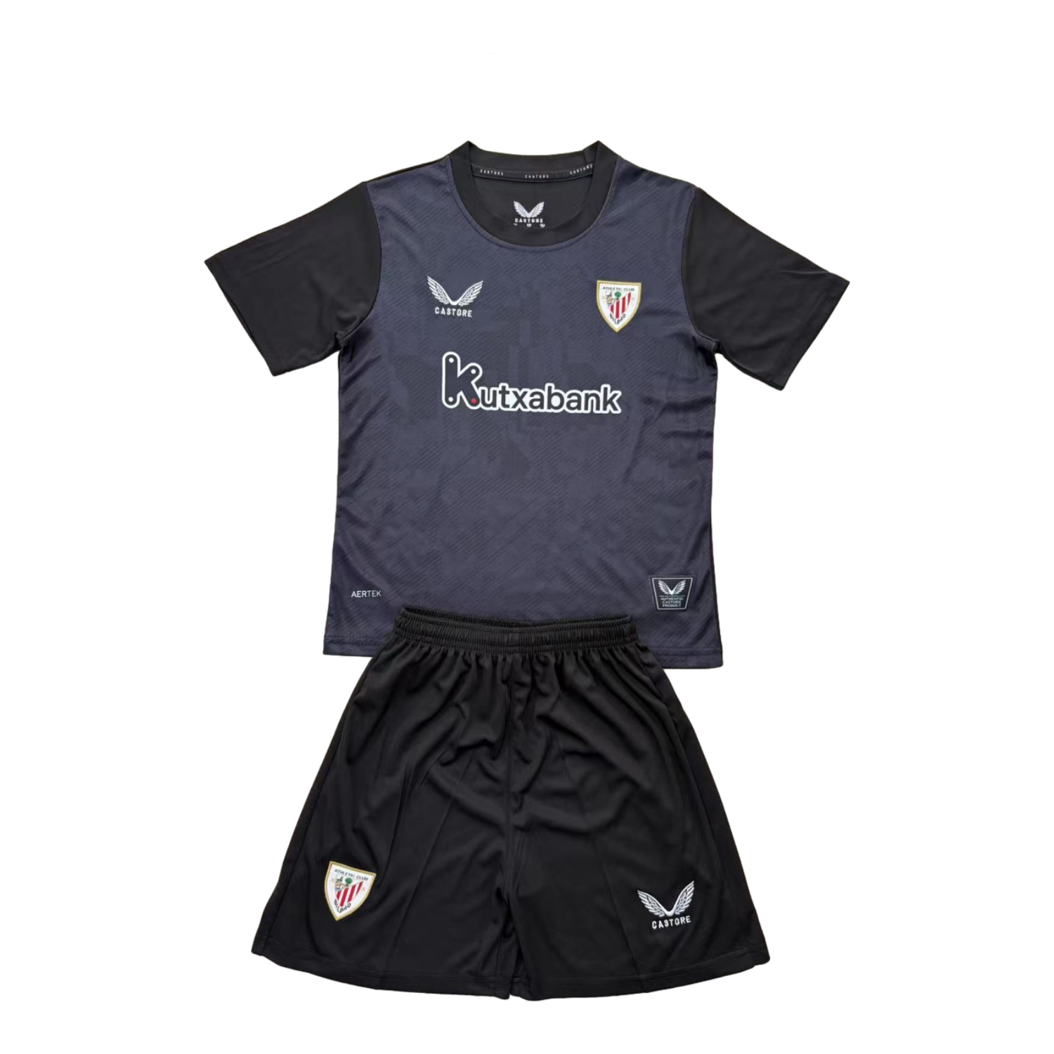 foot-Athletic Bilbao 25-26 Black Goalkeeper Men's Adult Jersey Set - Fans Version