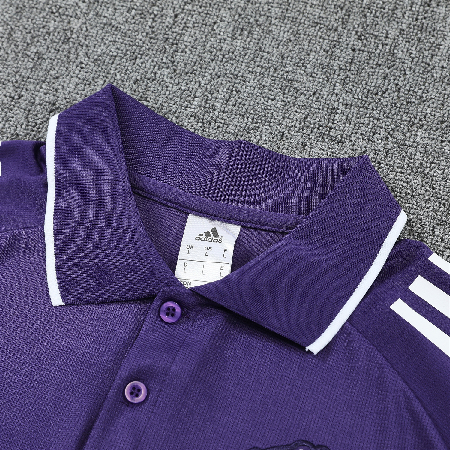 SIUjerseys-Manchester United 25-26 POLO Short-Sleeve Training Set - Purple Top and Black Pants