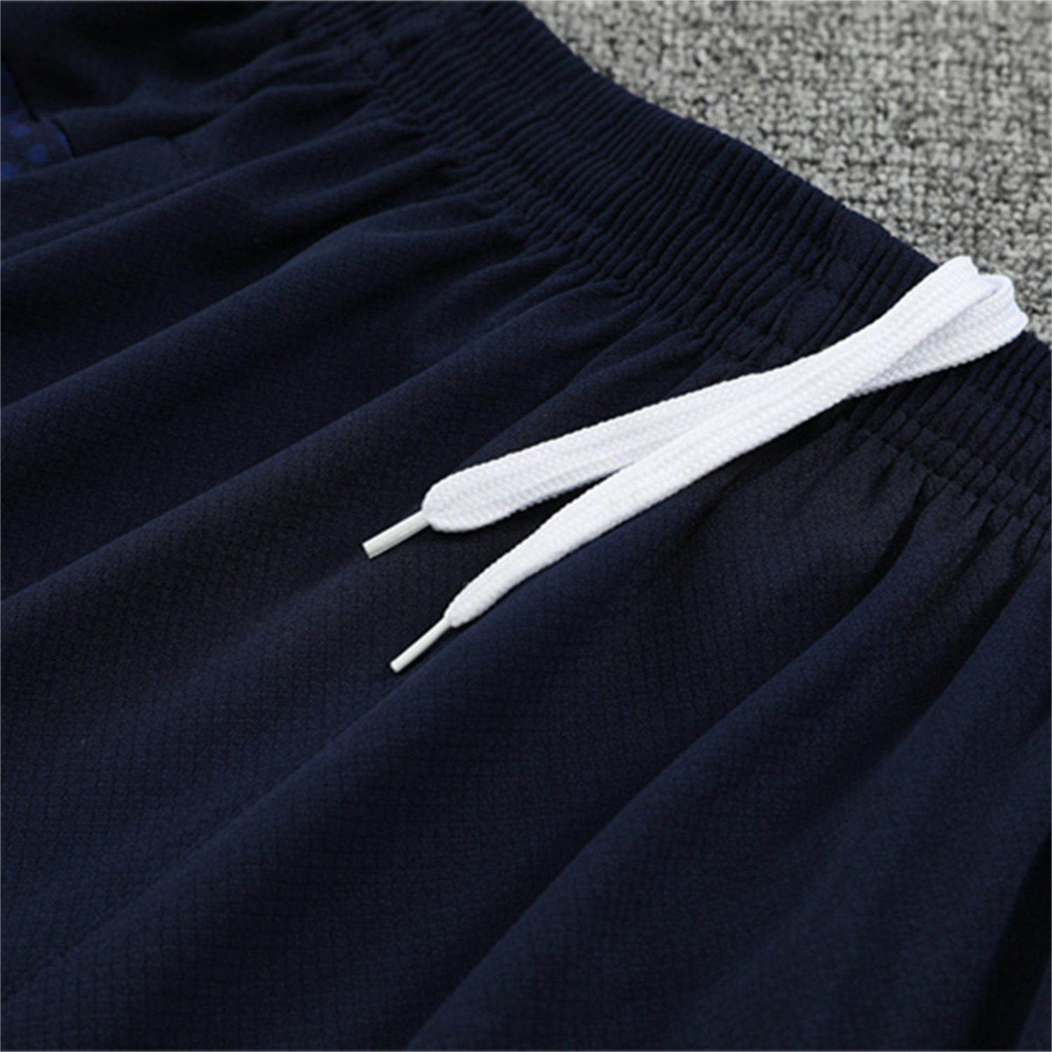 foot-Marseille 25-26 Kids Short-Sleeve Training Set - Nattierblue Top & Deep Blue Pants