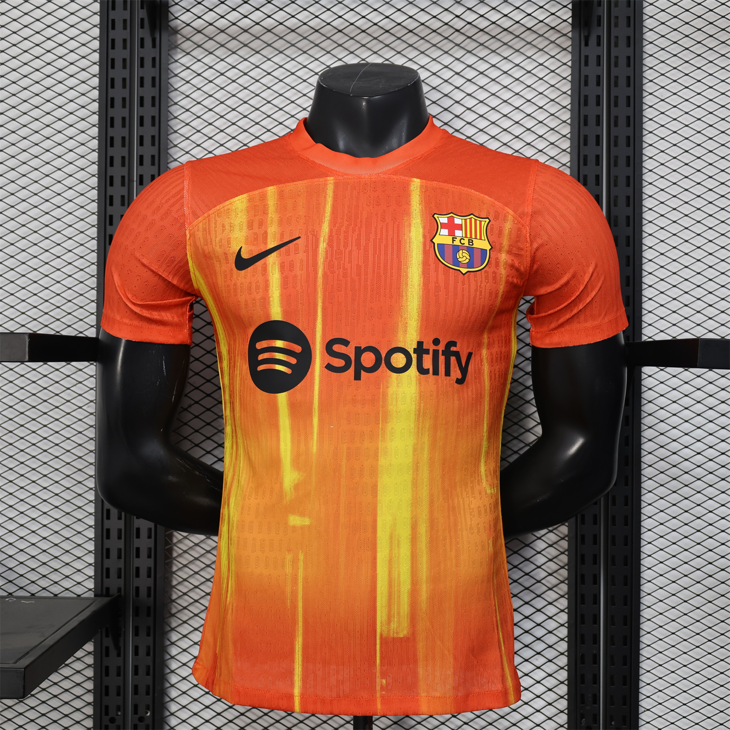 foot-Barcelona 25-26 Spotify Orange & Yellow Special Jersey - Player Version