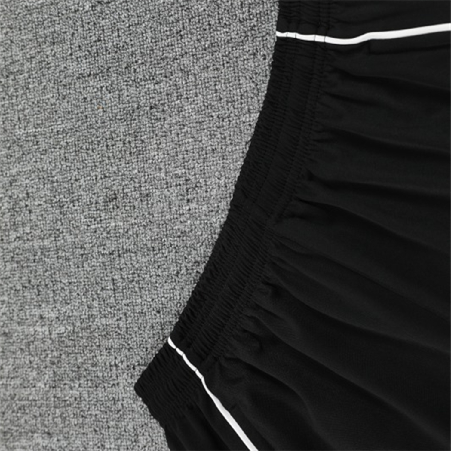 foot-Real Madrid 25-26 Short-Sleeve Training Set - Grey And White Top & Black Shorts