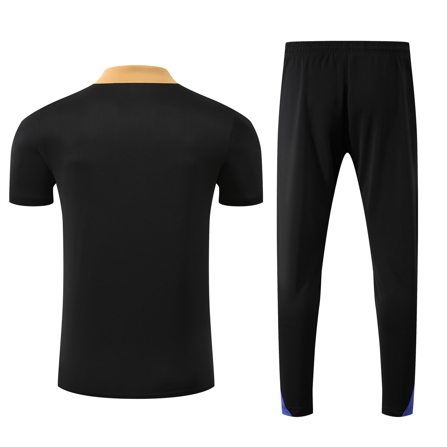 foot-Barcelona 25-26 POLO Short-Sleeve Training Set - Black Top and Pants