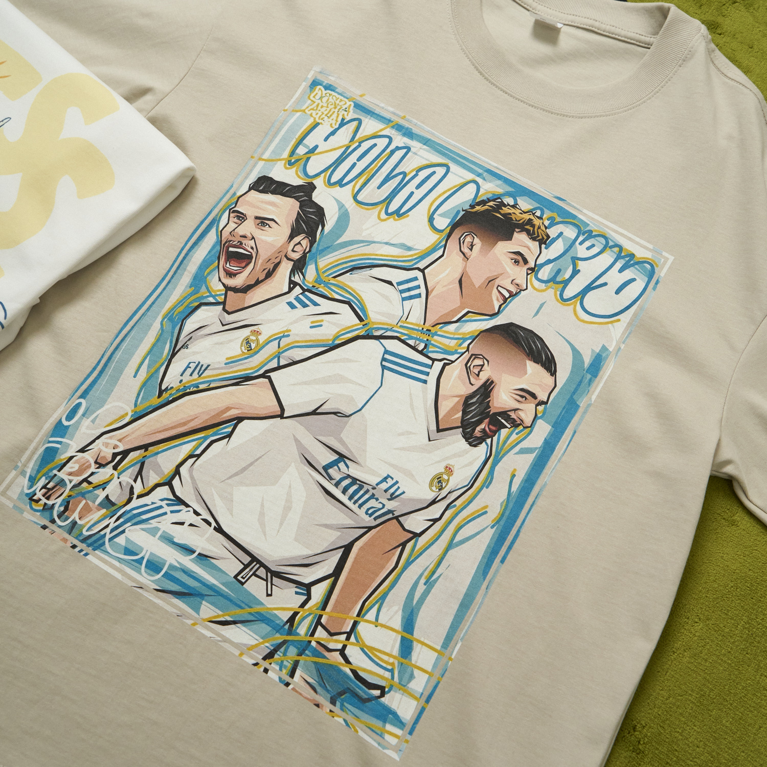 foot-Real Madrid BBC Benzema Bale Cristiano Ronaldo Unisex Pure Cotton T-shirt