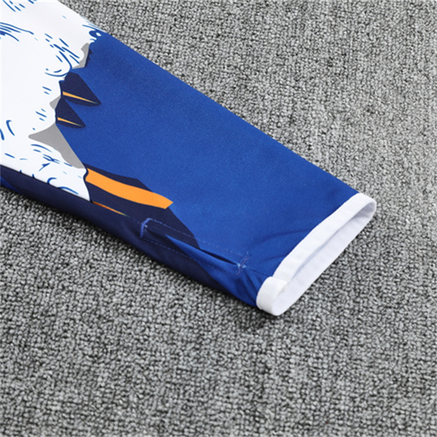 foot-Real Madrid 25-26 Long Sleeve Training Set - Yellow, White and Blue Camouflage Top and Black Pants