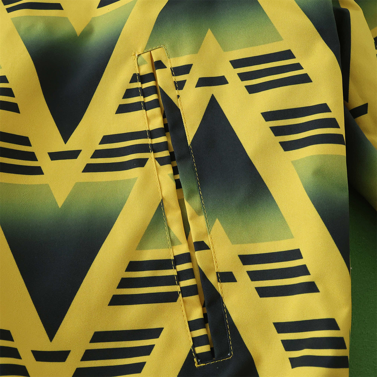 foot-Retro Arsenal 1991-93 Away Double Sided Reversible Windbreaker - Yellow & Grey