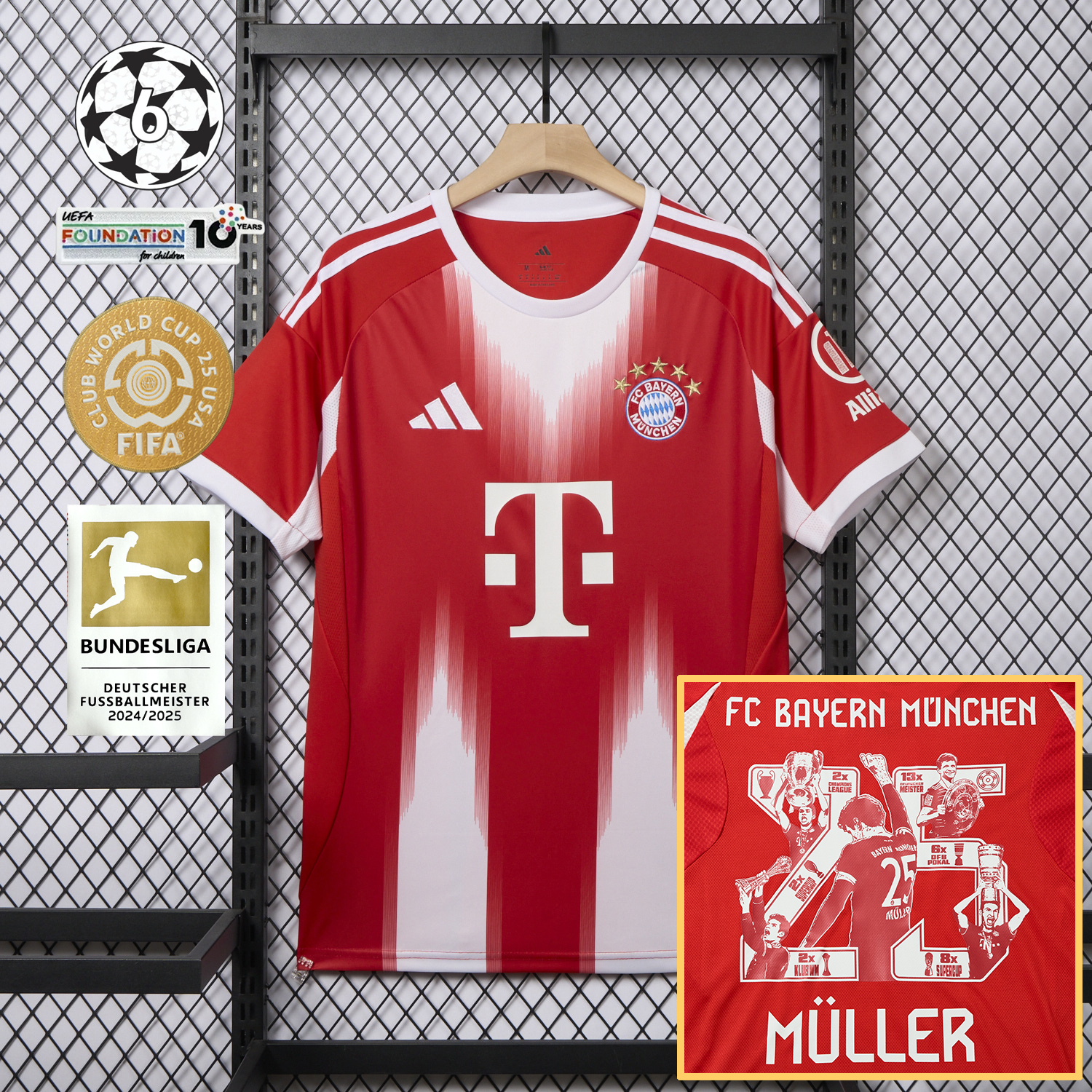 foot-Bayern Munich 25-26 Home Müller Limited Edition Jersey - Fans Version
