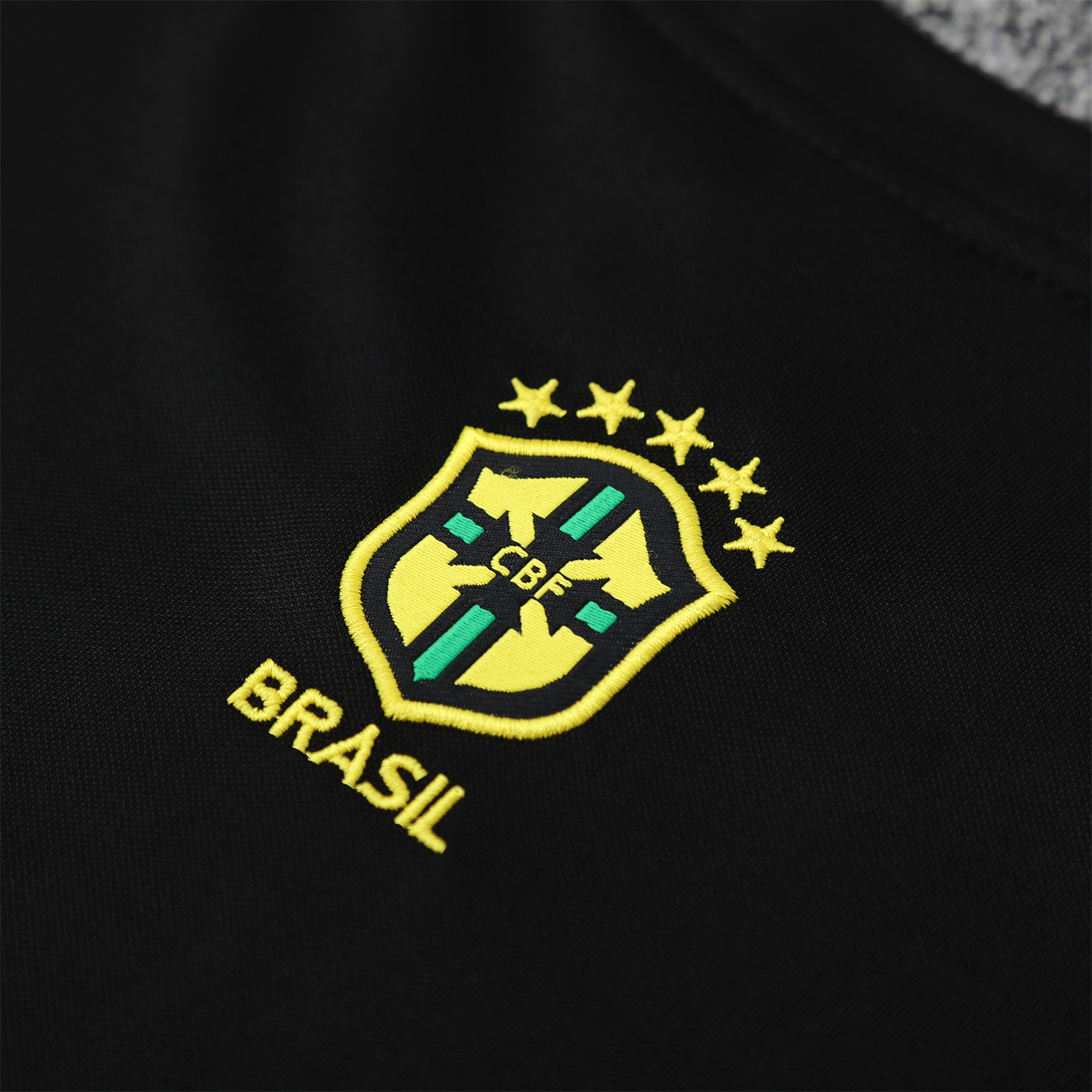 foot-Brazil 25-26 Blue Jesus Statue Vest Training Set - Blue Vest & Black Shorts