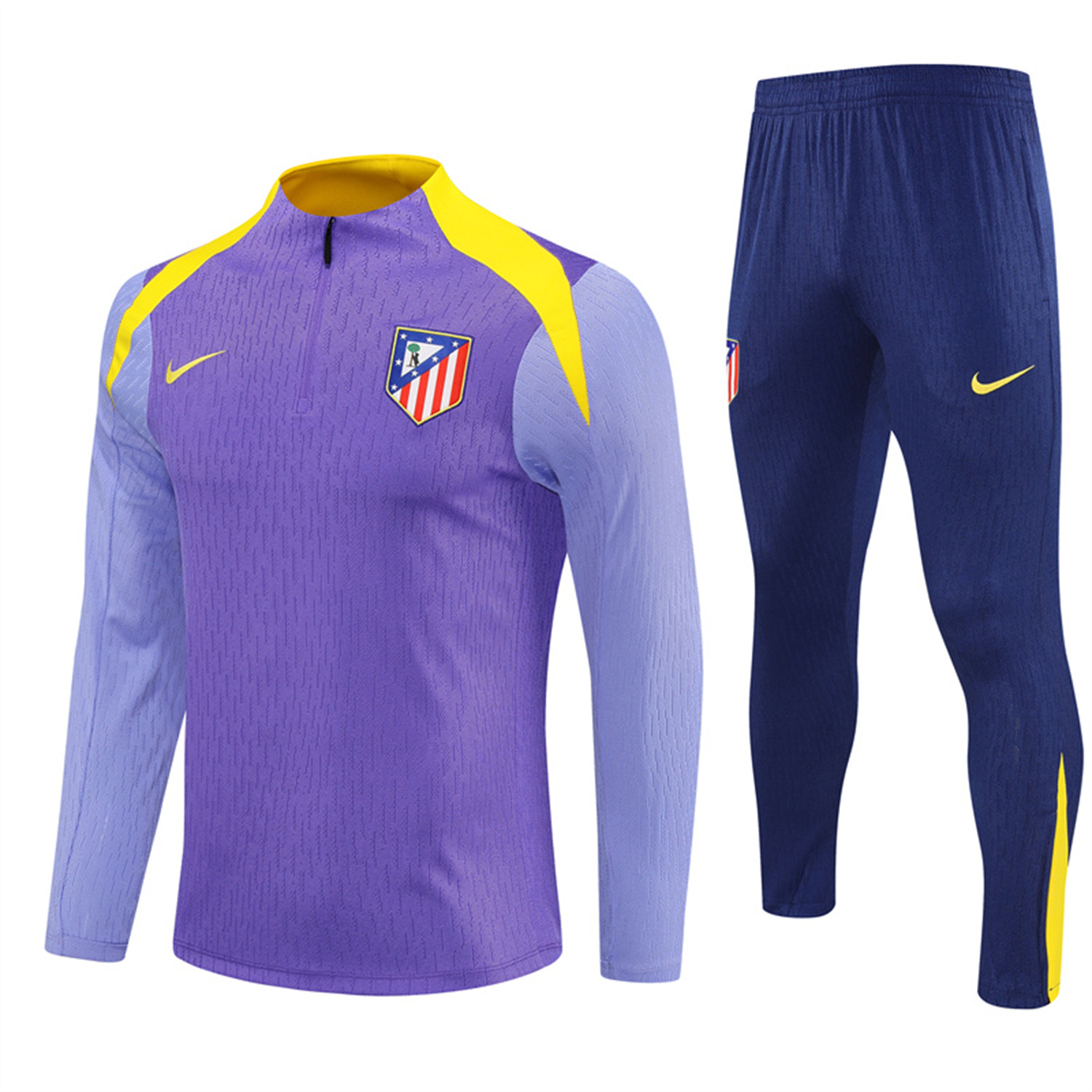 foot-Atletico Madrid 25-26 Long Sleeves Training Set - Purple Top & Purple Pants