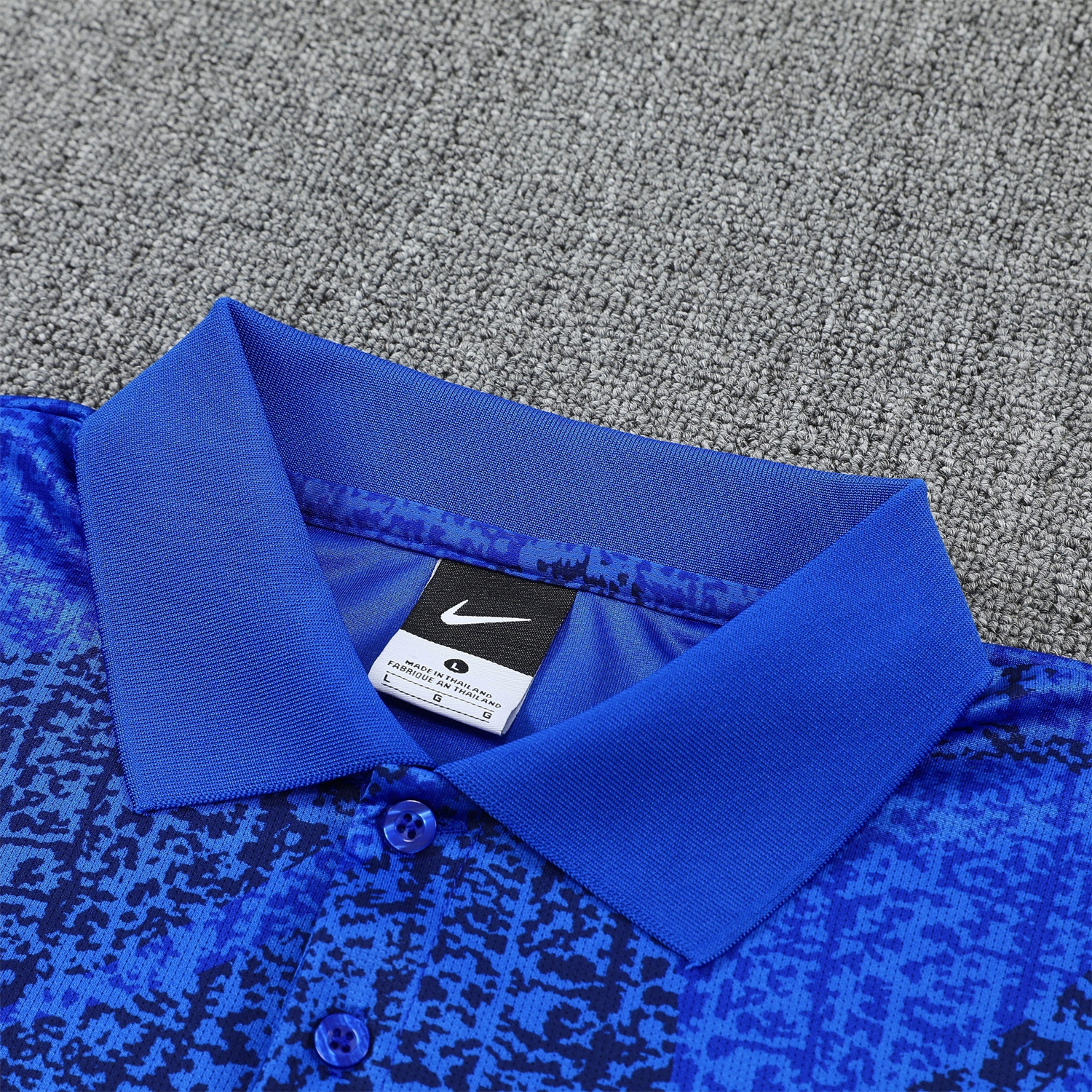 Unitedfootballkit.com | France 25-26 POLO Short-Sleeve Training Set - Ocean Blue Top and Dark Blue Pants -Customize Name, Number and Patch | Worldwide Shipping