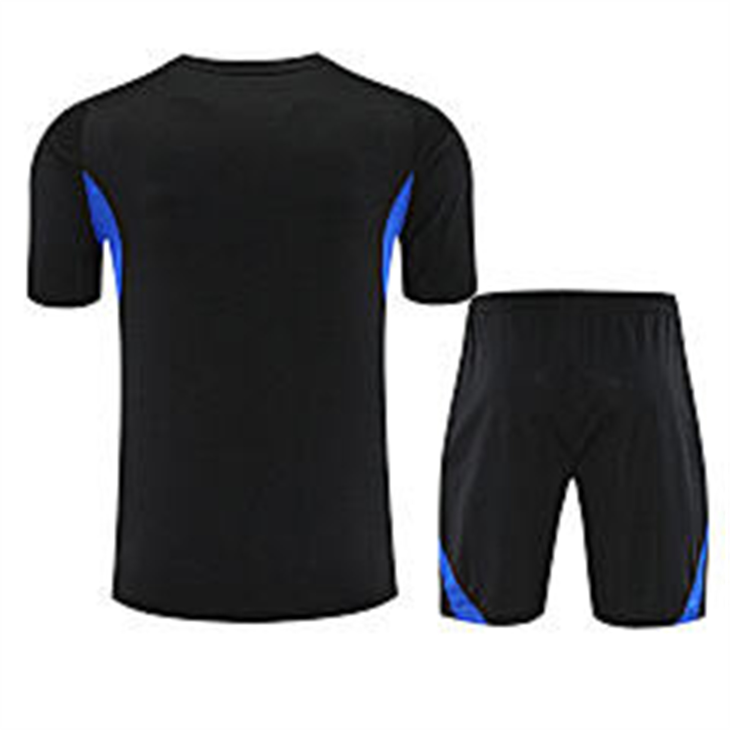 foot-Manchester United 25-26 Short-Sleeve Training Set - Yellow Lines Black Top & Black Shorts