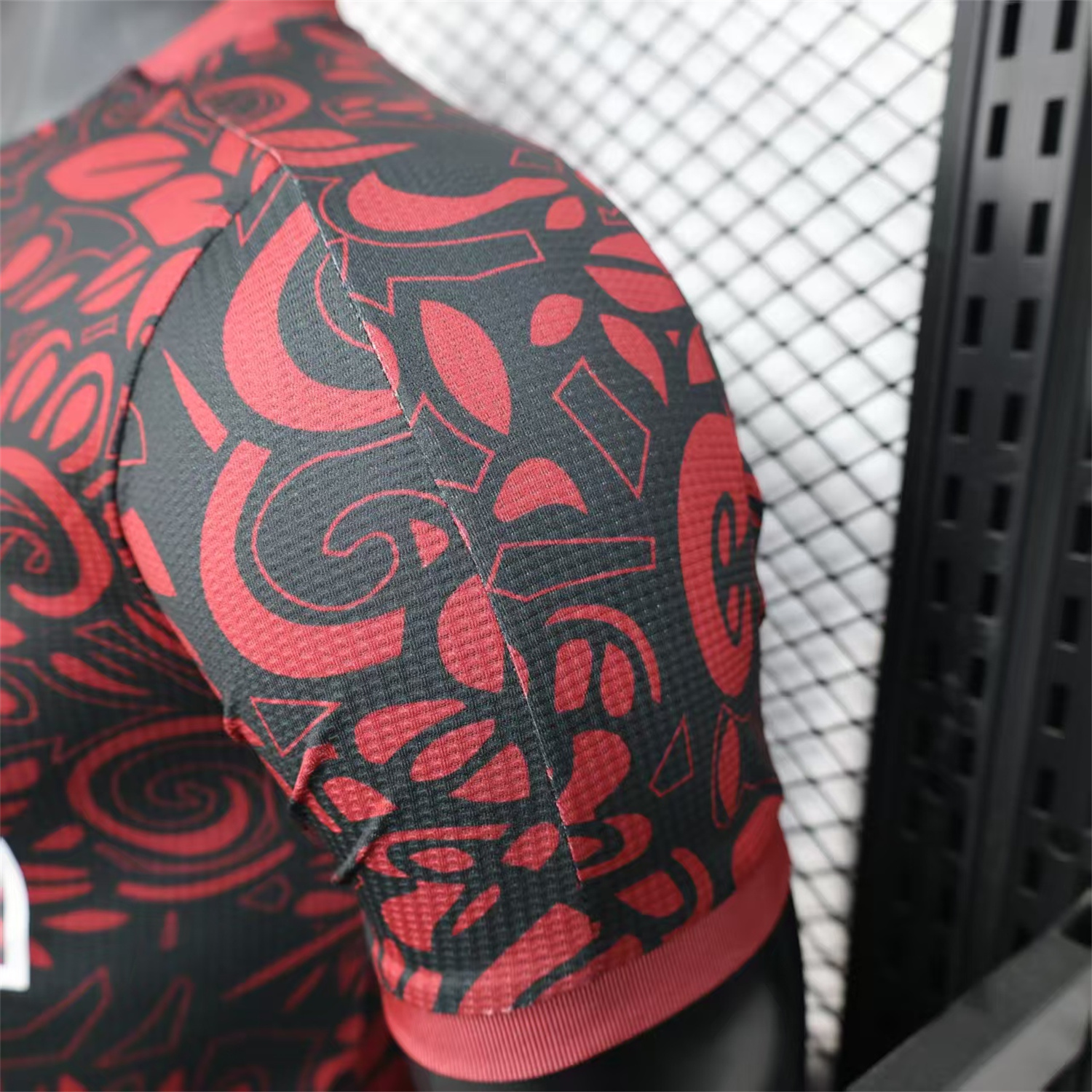 foot-Club Deportivo Palestino Palestine 25-26 Red Flowers Black Jersey - Player Version