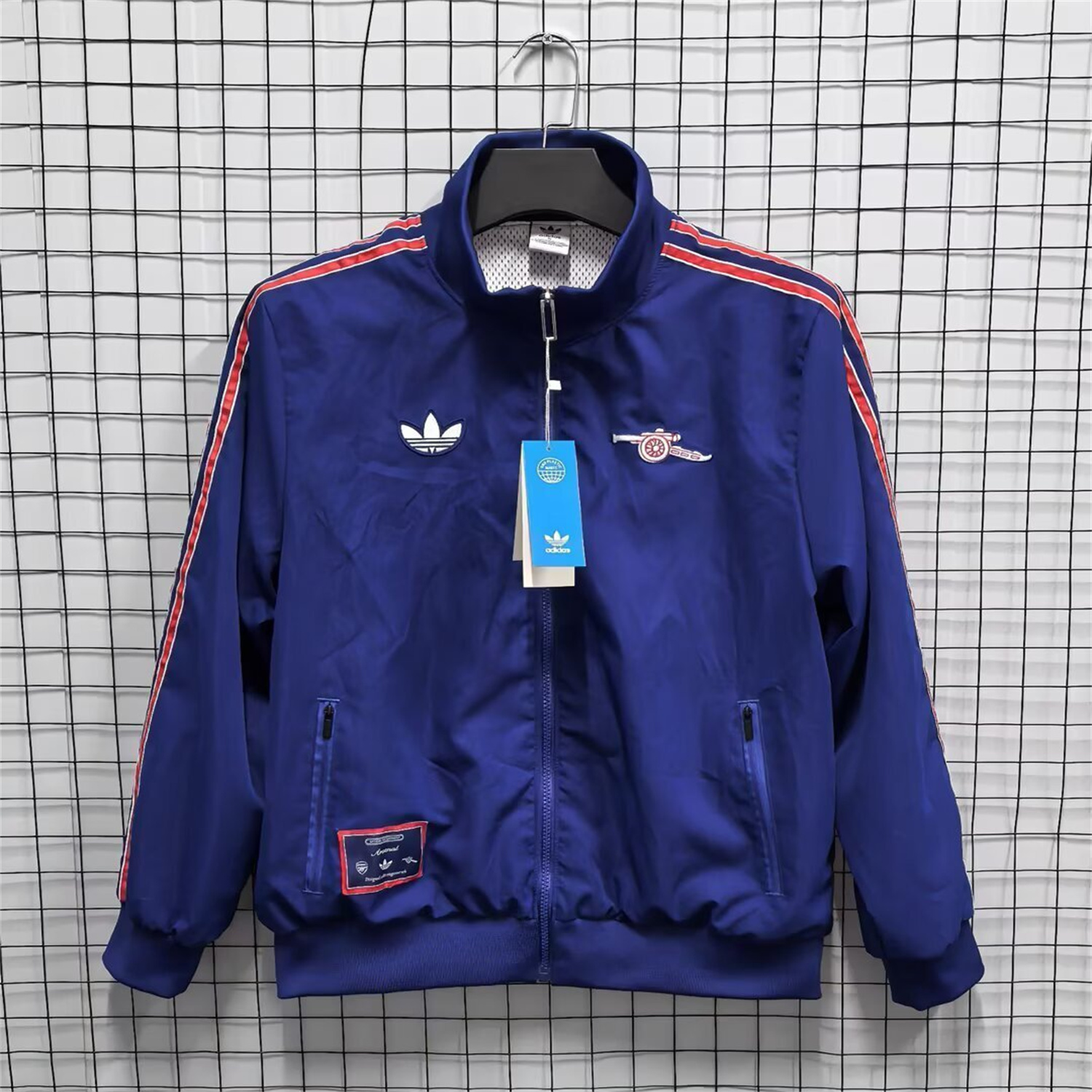 foot-Arsenal 25-26 Throwback Windbreaker Jacket - Deep Blue