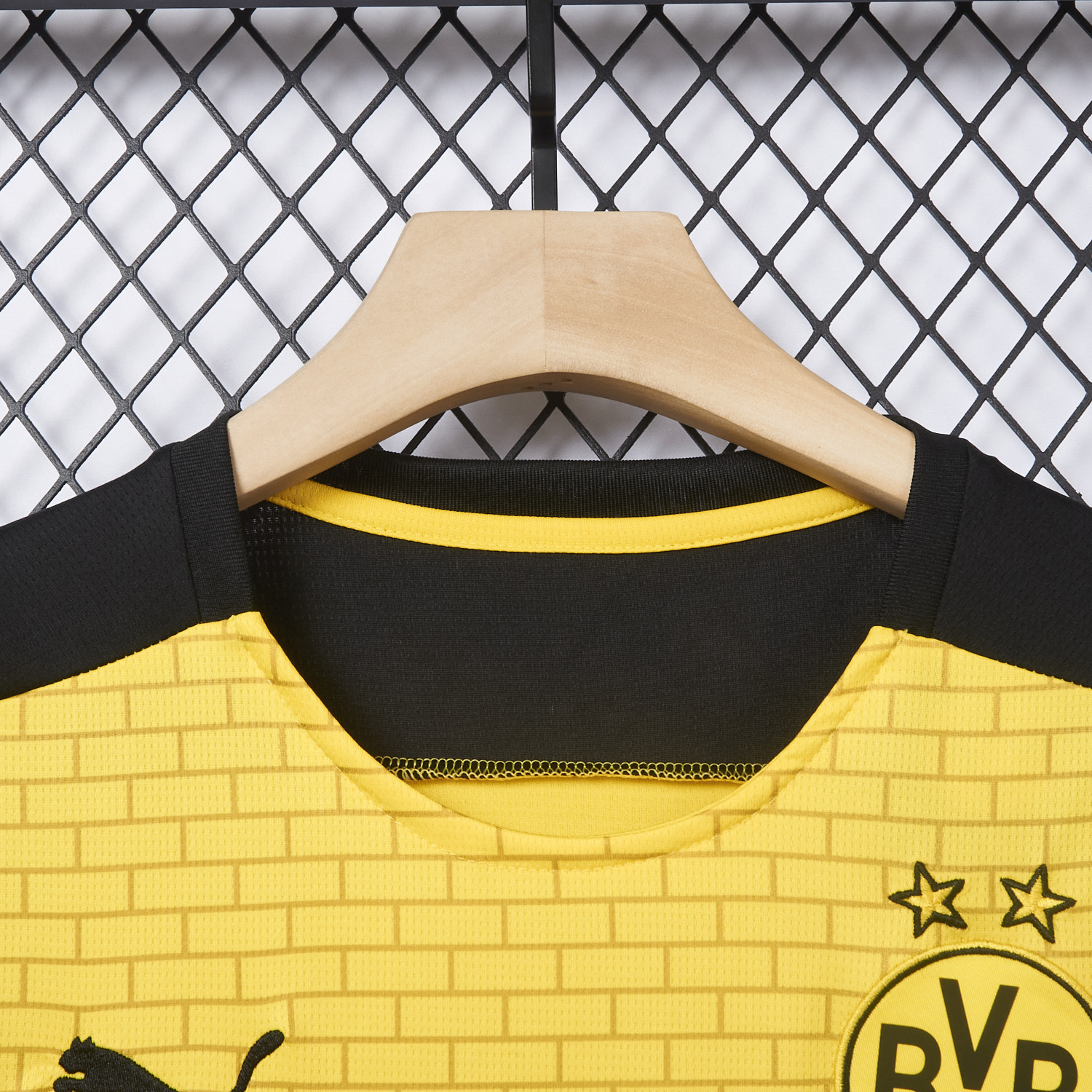foot-Dortmund 25-26 Pre-Match Training Yellow Brickwork Pattern Jersey - Fans Version