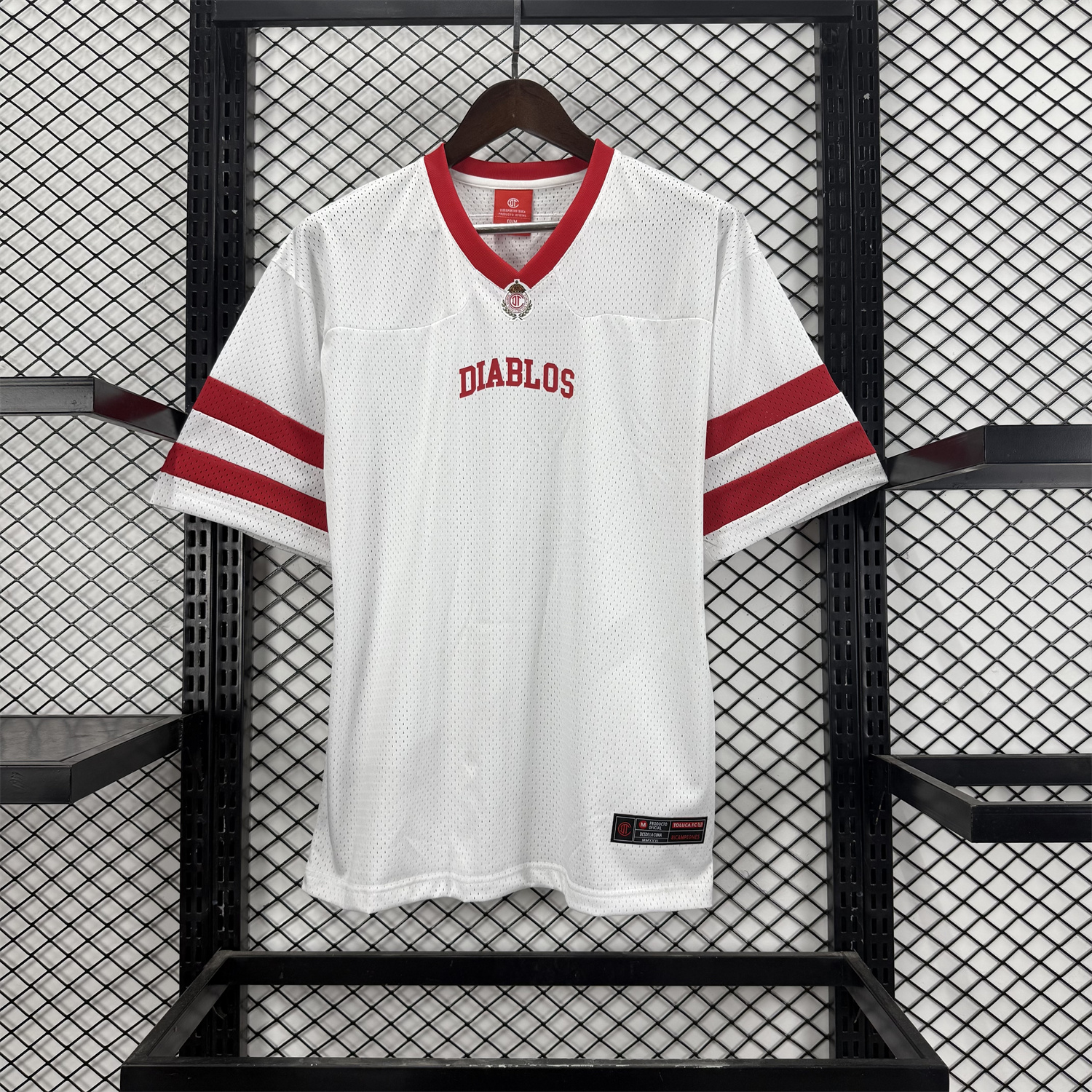 Unitedfootballkit.com | Toluca 25-26 White Diablos Baseball Jersey -Customize Name, Number and Patch | Worldwide Shipping