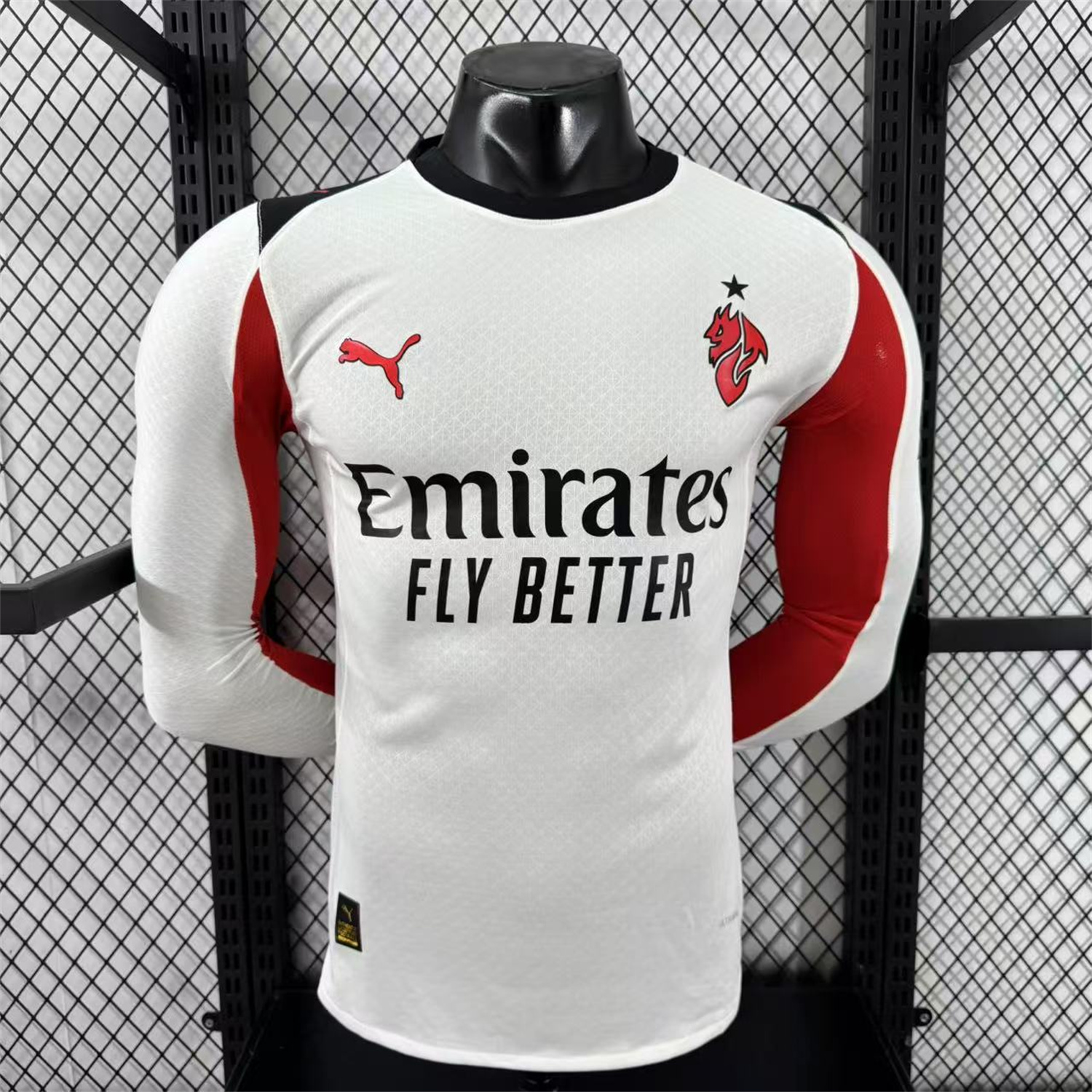 foot-AC Milan 25-26 Away White Long Sleeves Jersey - Player Version