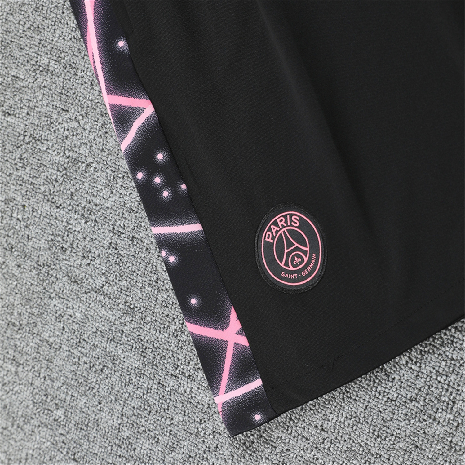 foot-Paris Saint-Germain PSG 25-26 Vest Training Set - Pink Fluorescent Rays Black Vest & Black Shorts