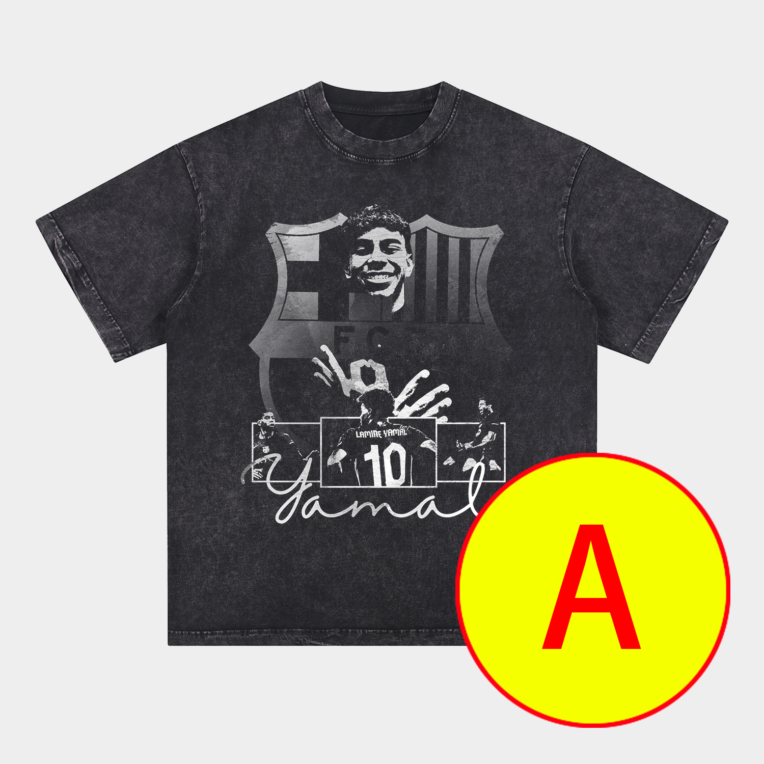 foot-LAMINE YAMAL - Barcelona No. 10 Legend Continues 2025 Oversized Washed T-Shirt