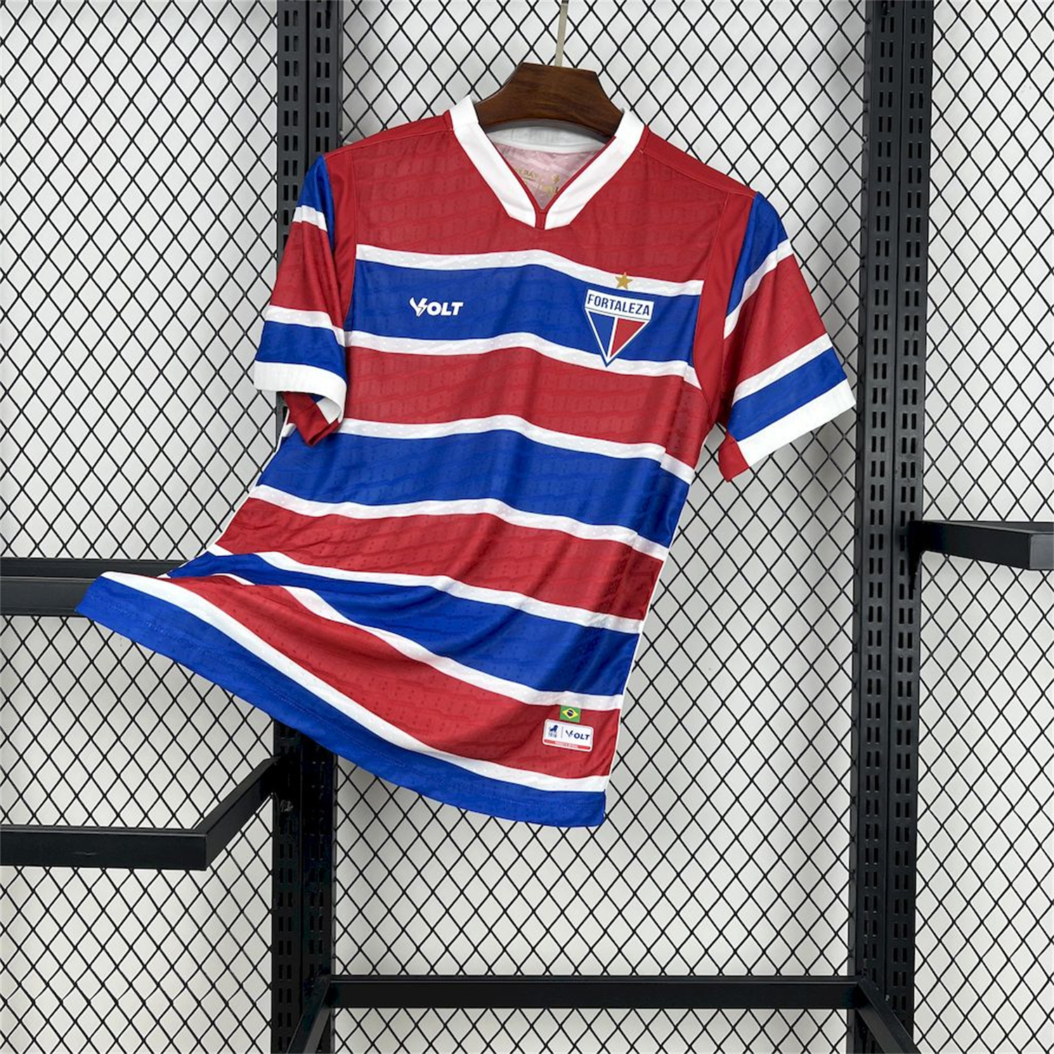 foot-Fortaleza 25-26 Home Red Blue Stripes Jersey - Fans Version