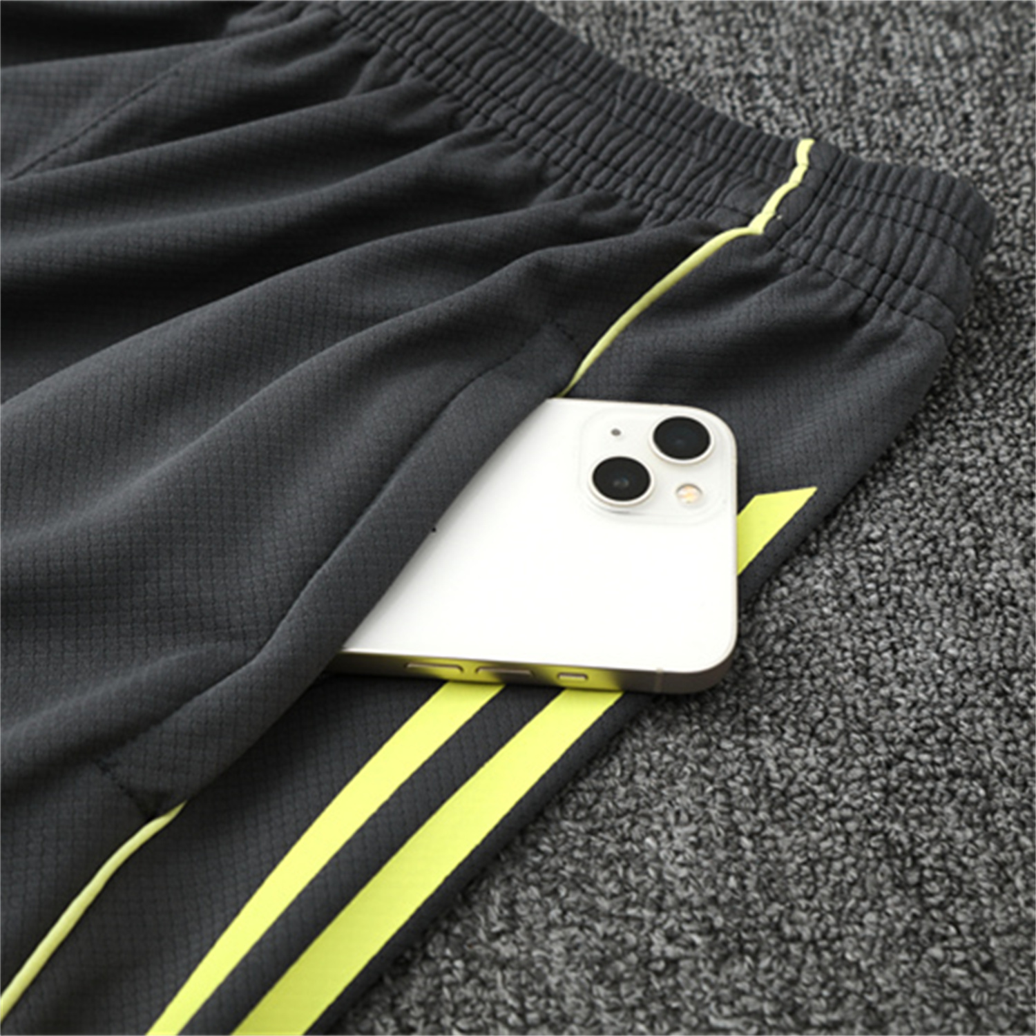 foot-Real Madrid 25-26 Short-Sleeve Training Set - Yellow Top and Grey Shorts