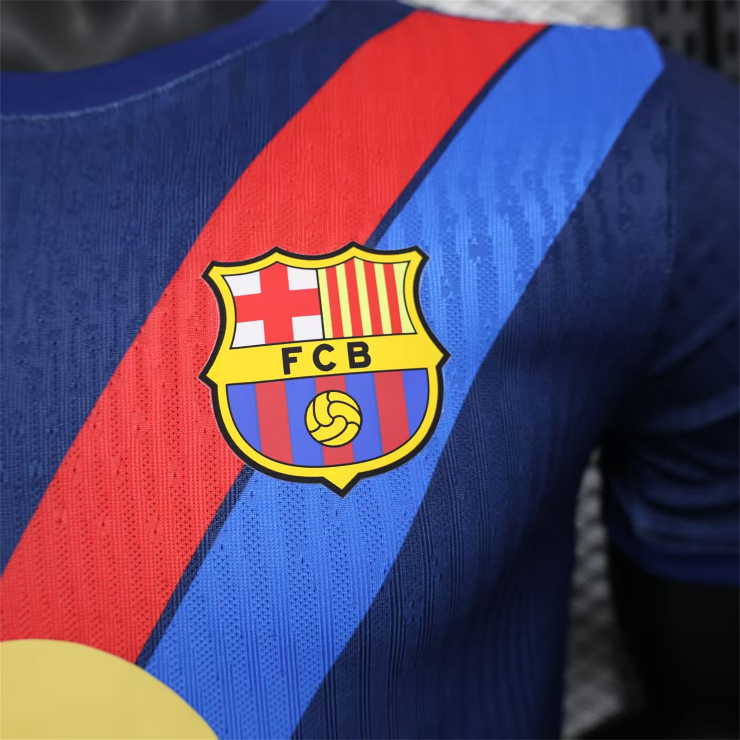foot-Barcelona 25-26 Red & Blue Guards Dark Blue Special Jersey - Player Version