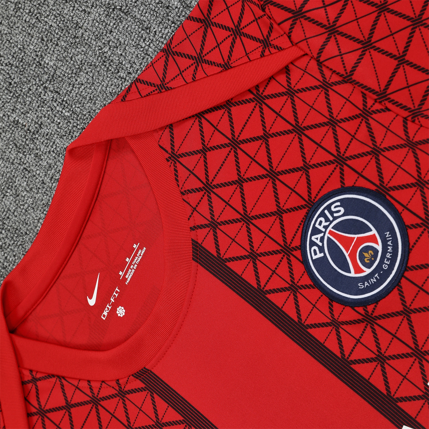 foot-Paris Saint-Germain PSG 25-26 Short-Sleeve Training Set - Red Top & Deep Blue Shorts
