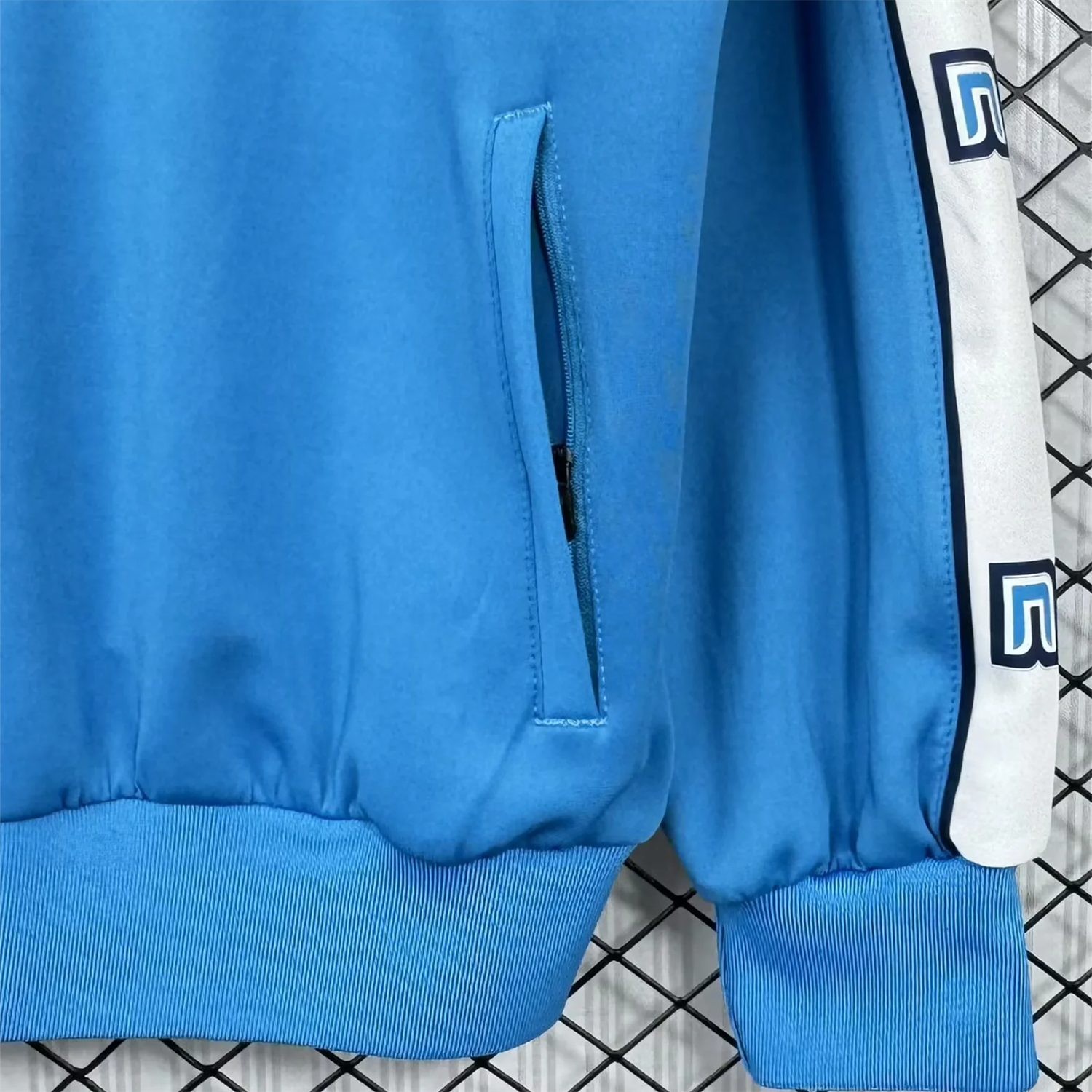 Unitedfootballkit.com | Retro Napoli 1989-90 Blue Windbreaker -Customize Name, Number and Patch | Worldwide Shipping