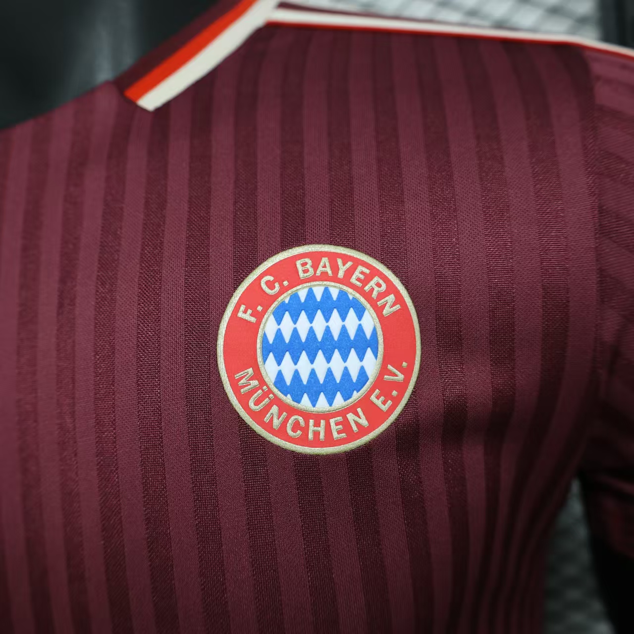 ManixJersey.com | Bayern Munich 2025 Red Icon Retro Jersey - Player Version -Customize Name, Number and Patch | Worldwide Shipping